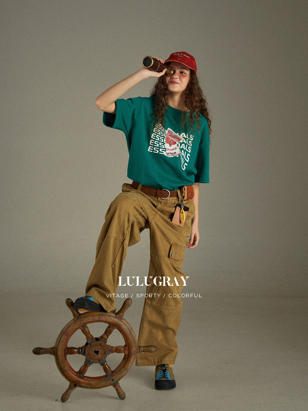 lulugray American Vintage Letter Print Relaxed Women&
