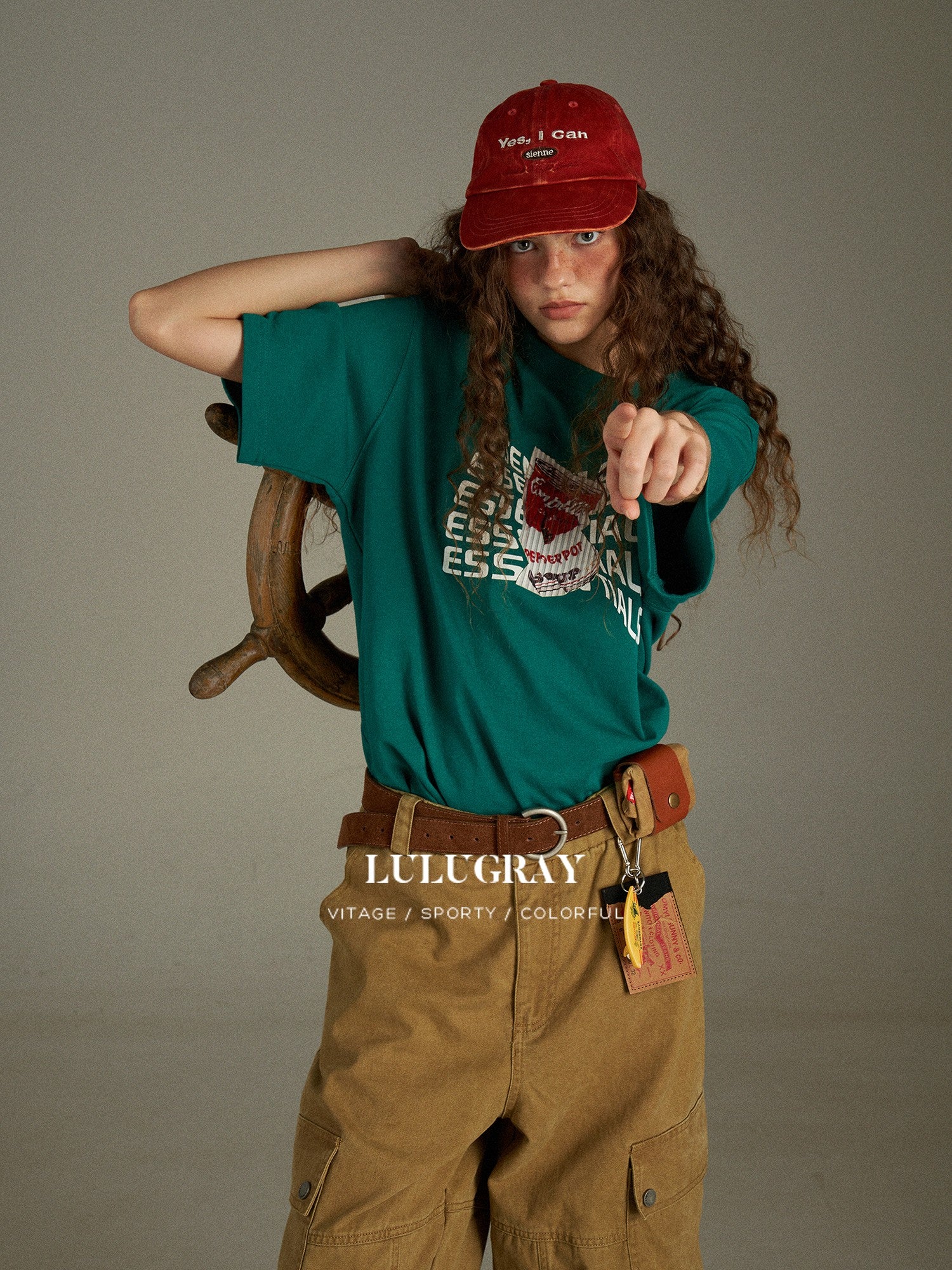lulugray American Vintage Letter Print Relaxed Women&