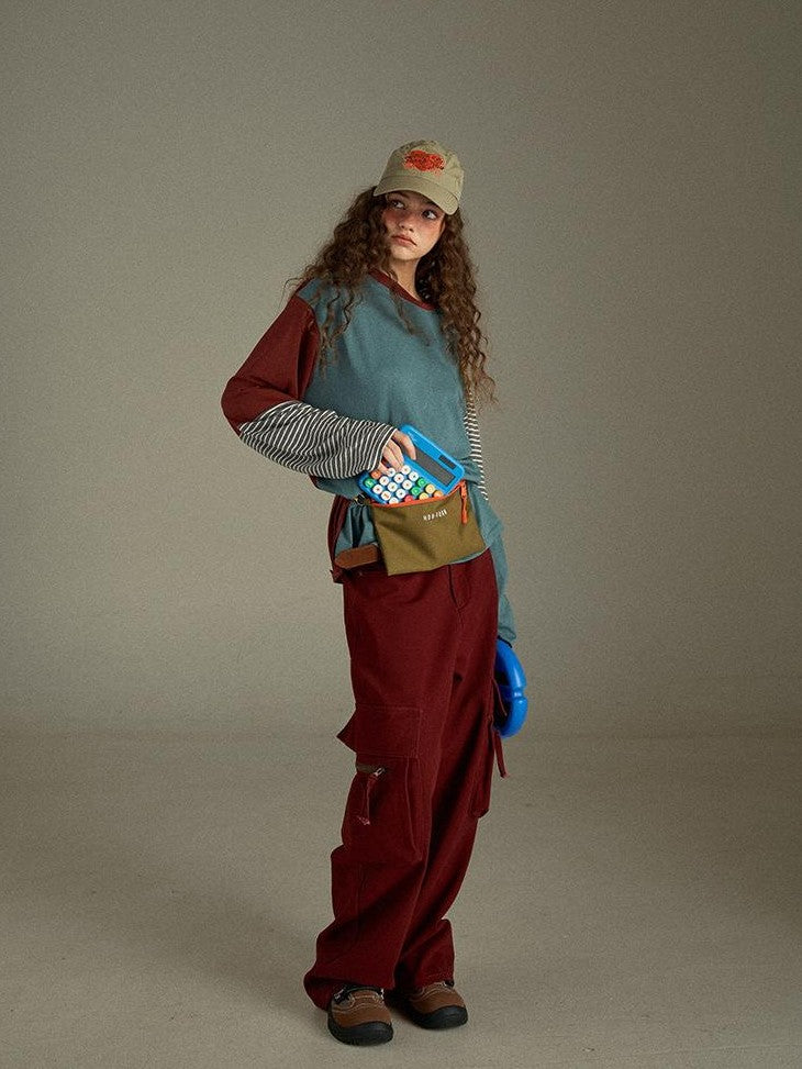 lulugray Retro Striped Colorblock Women&