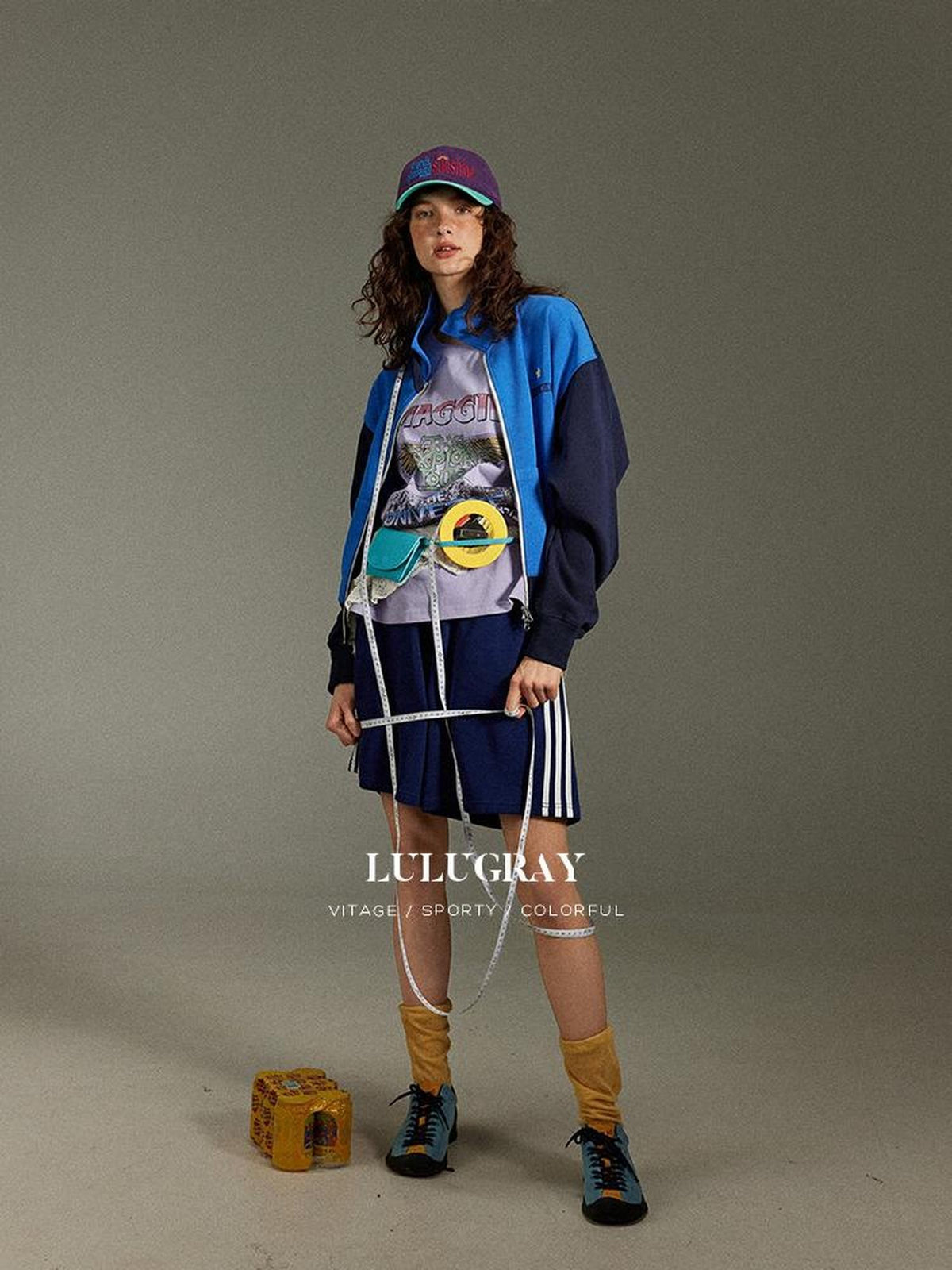 lulugray Striped Vintage Drawstring Straight Women&