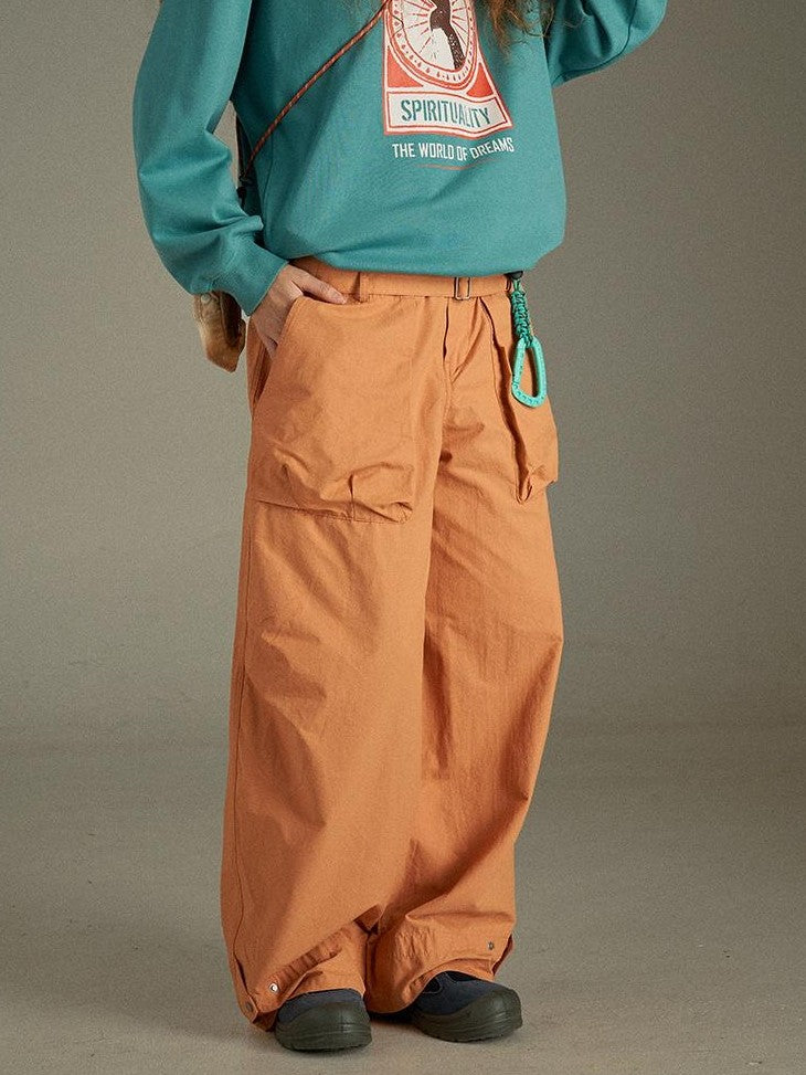 lulugray Vintage Cargo Pocket High Waist Relaxed Women&