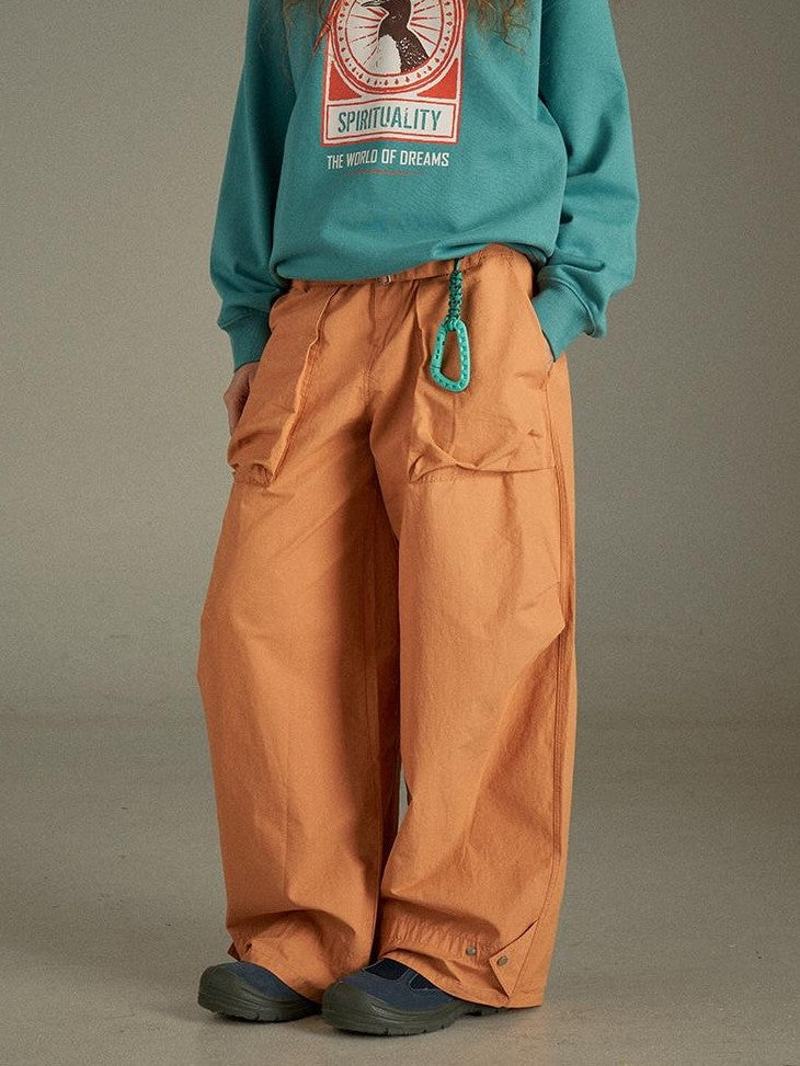 lulugray Vintage Cargo Pocket High Waist Relaxed Women&
