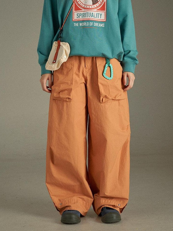 lulugray Vintage Cargo Pocket High Waist Relaxed Women&