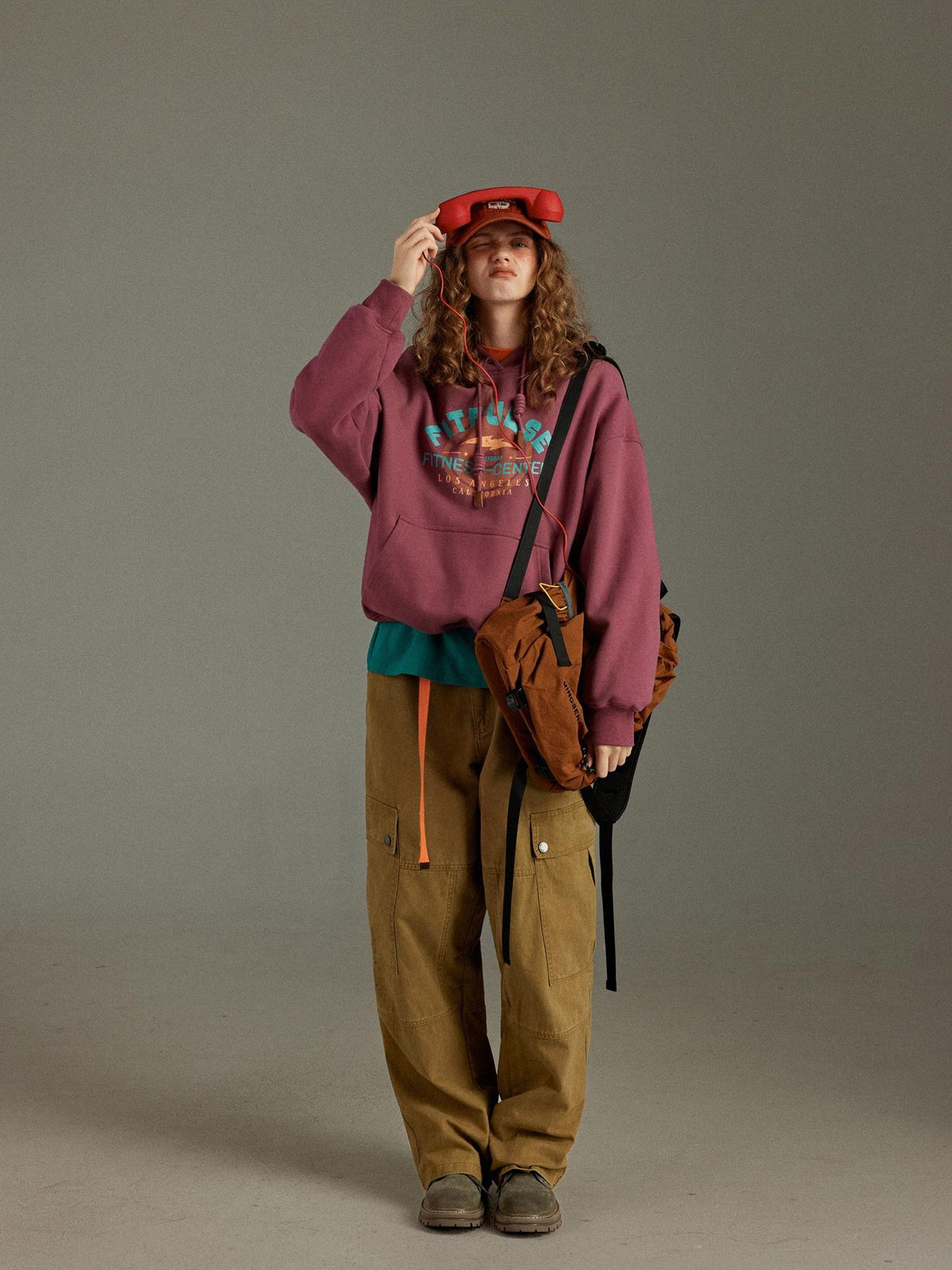 lulugray Vintage Letter Print Fleece Lined Pullover Women&
