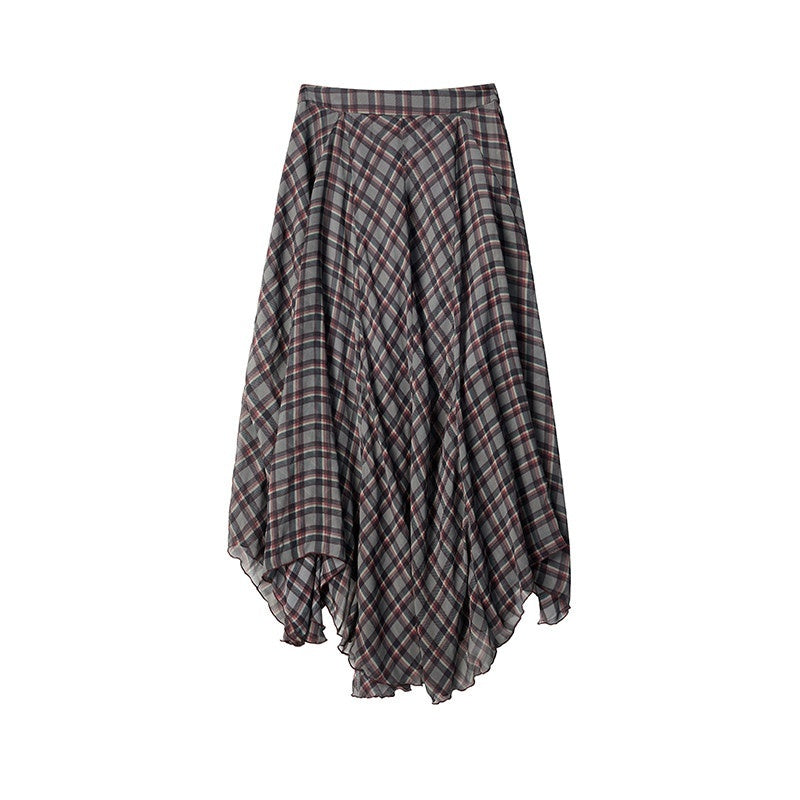 lvetong_Vintage_Plaid_Asymmetrical_Hem_A_Line_Women&