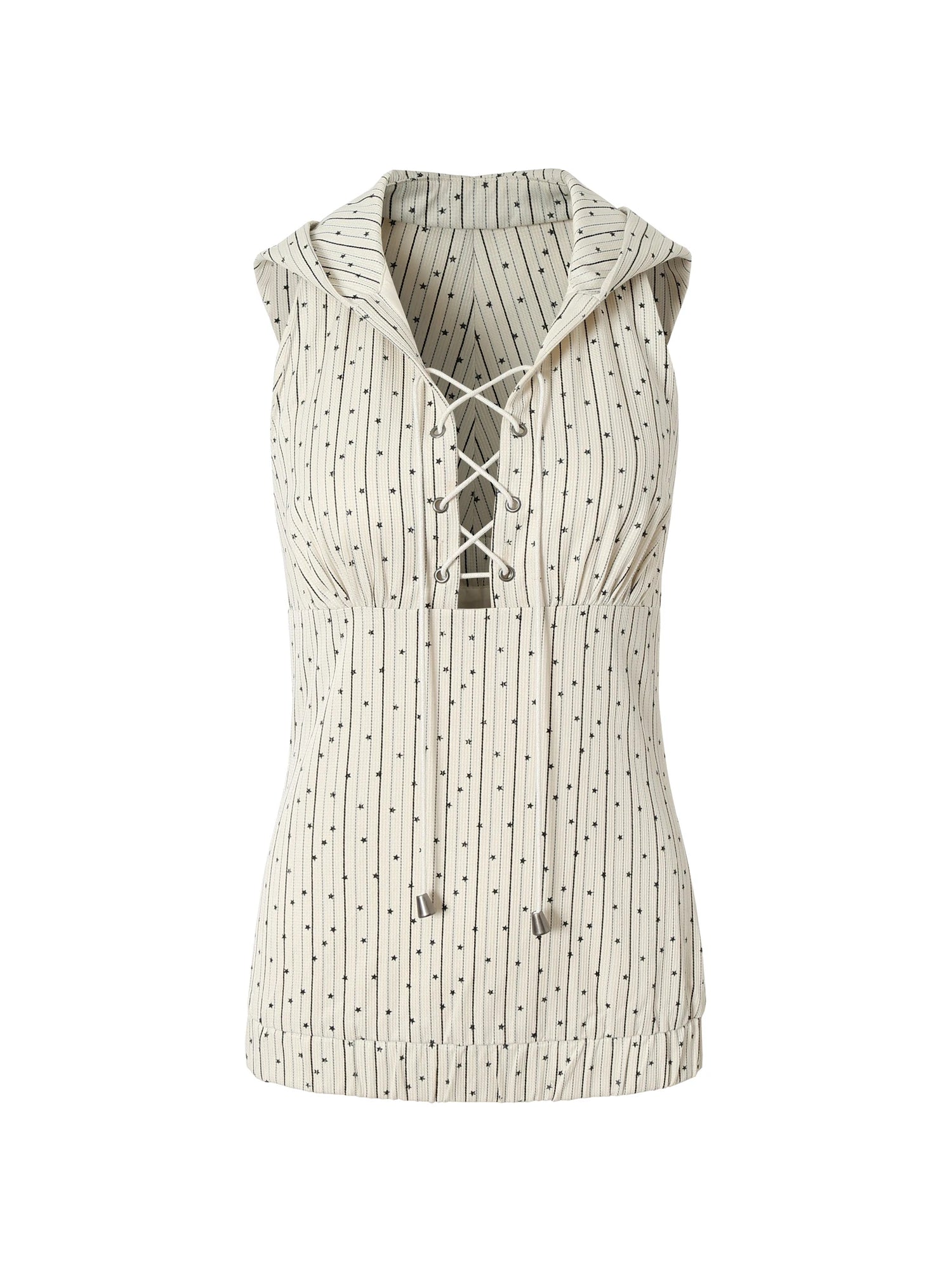 Vintage Punk Hoodie Vest Top