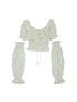Vintage Lace Puff Sleeve Off Shoulder Blouse Top