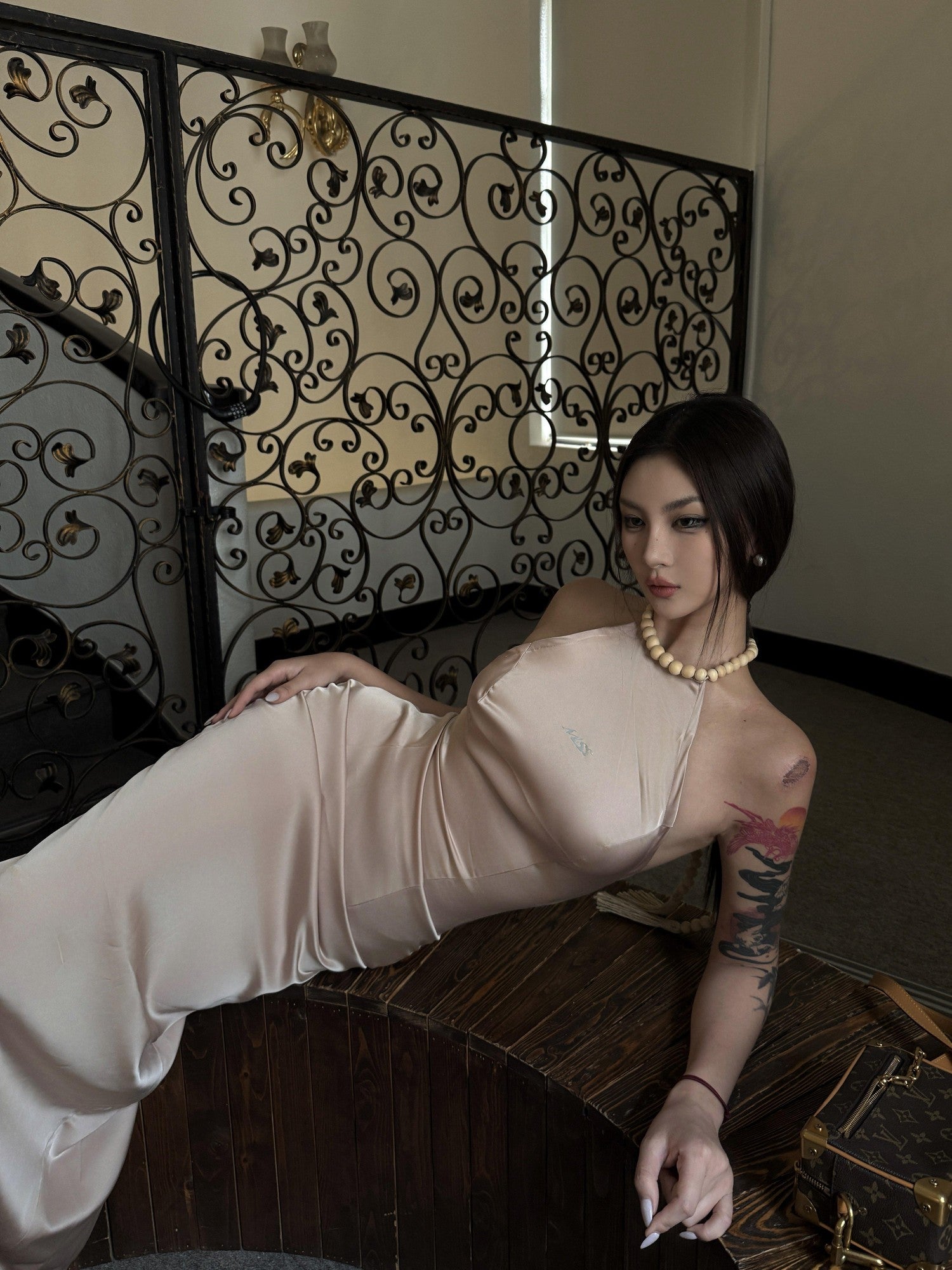mss studio Elegant Neo Chinese Beaded Women&