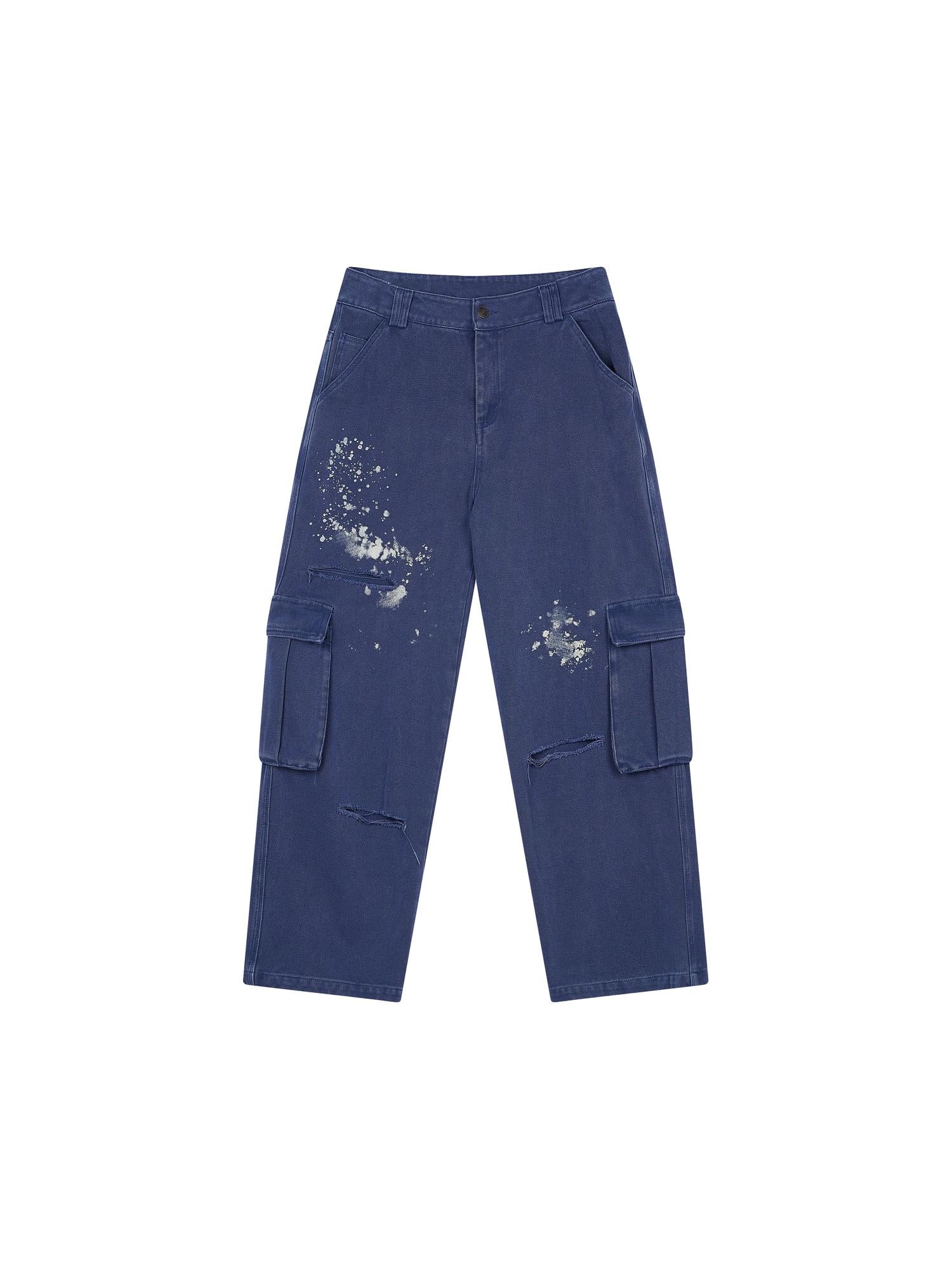 Achihara Faded Washed Denim Pants For Men