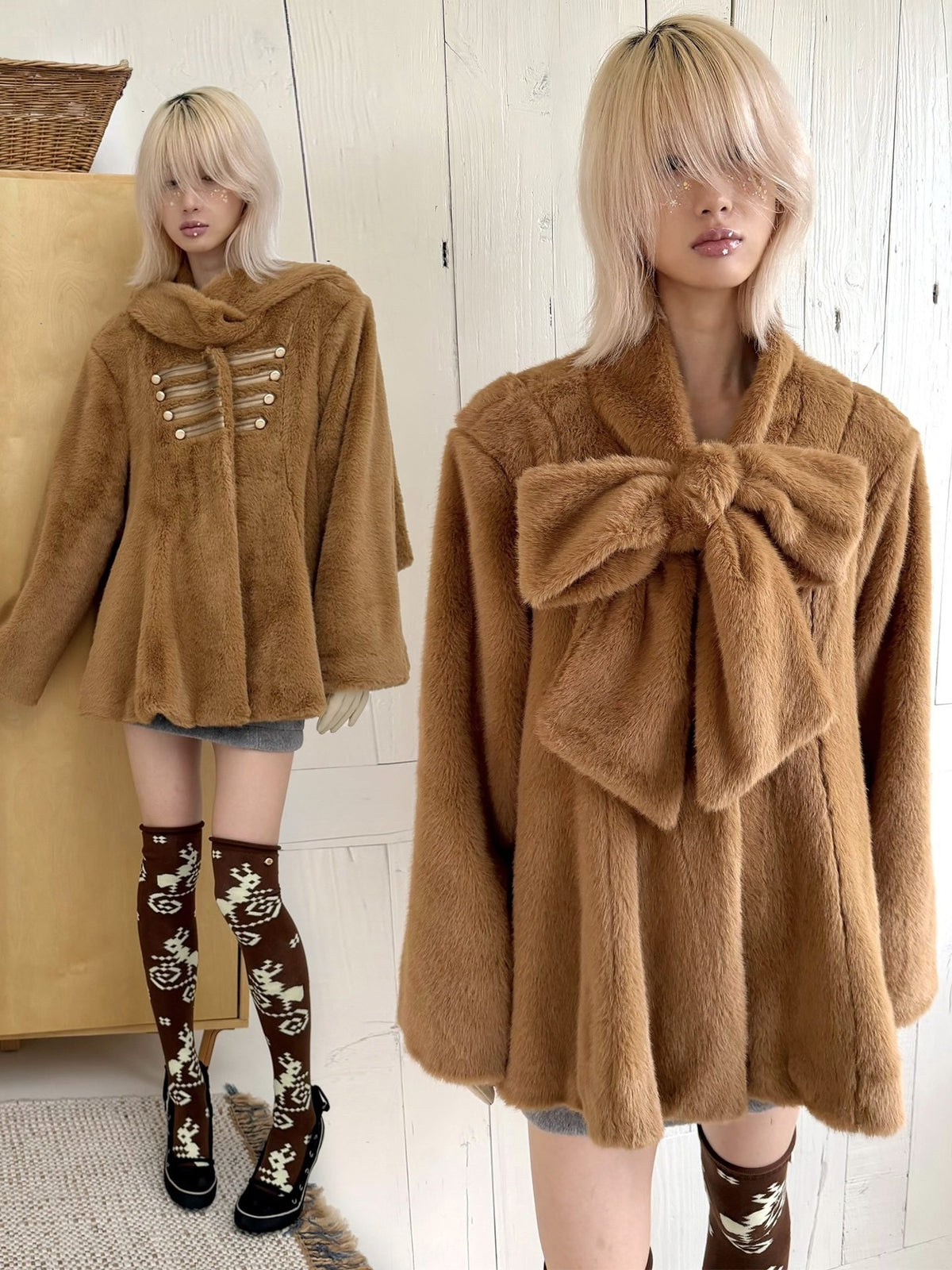 nit_alcove_Fur_Scarf_Rider_Buckle_Loose_Cape_Warm_Women&