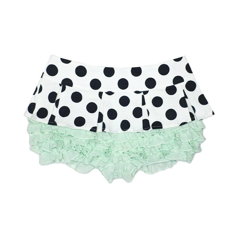 nit_alcove_Mint_Green_Polka_Dot_Lace_Faux_Two_Layer_Stretch_Women&
