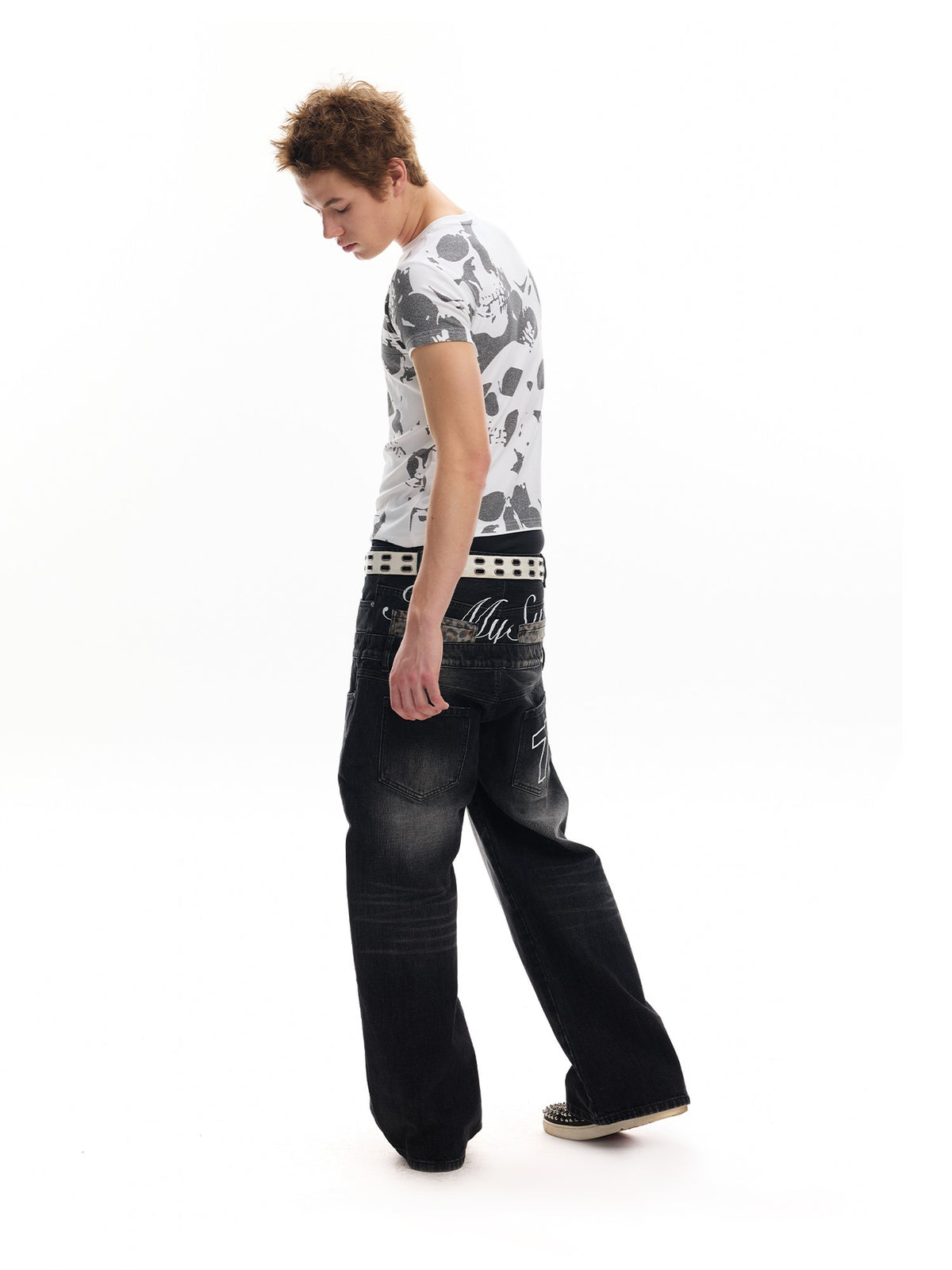no E mosen Skull Allover Print Streetwear Digital Print Women&