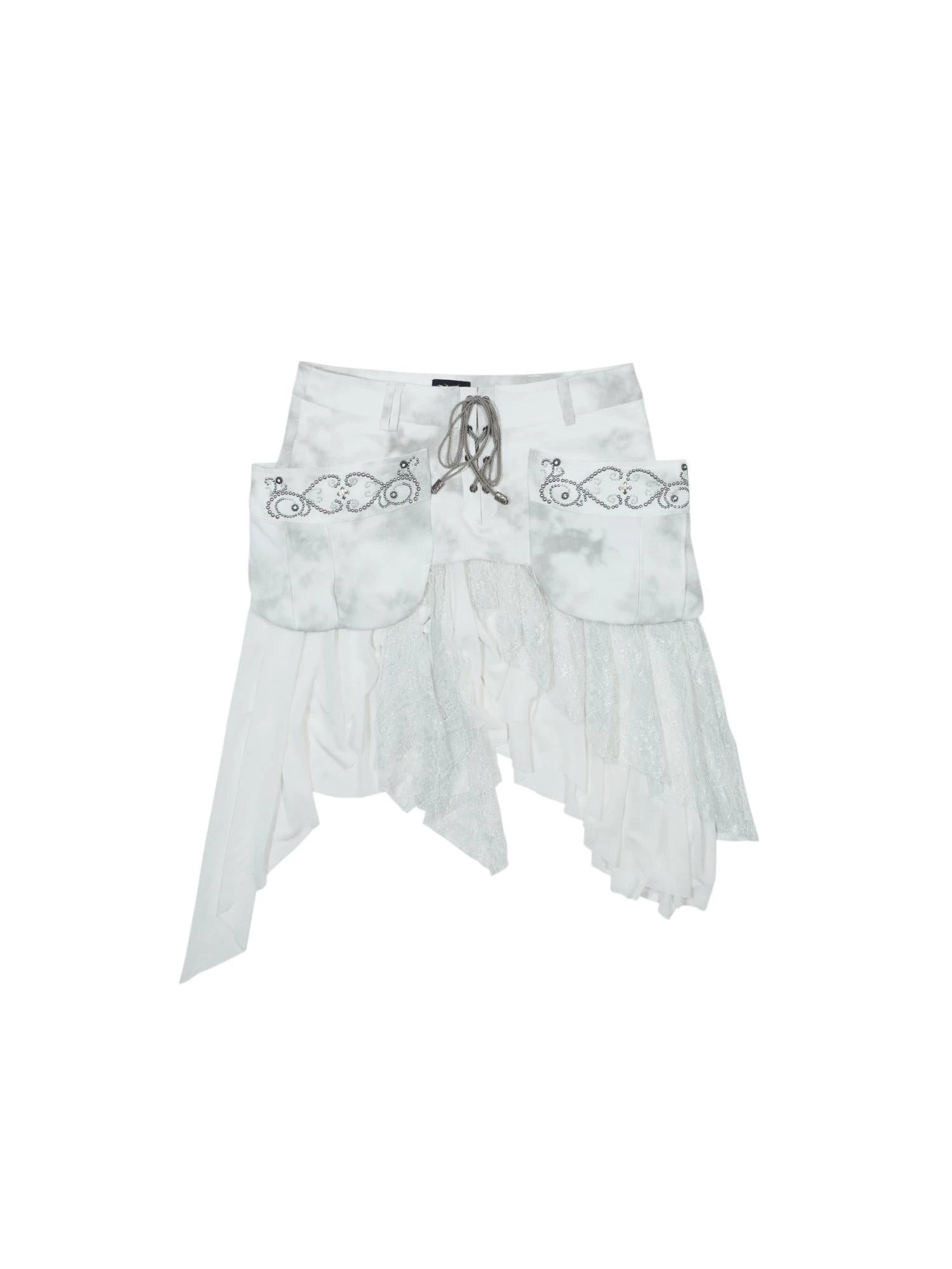 Industrial Lace Low Rise Maxi Skirt Punk Nomad Fantasy