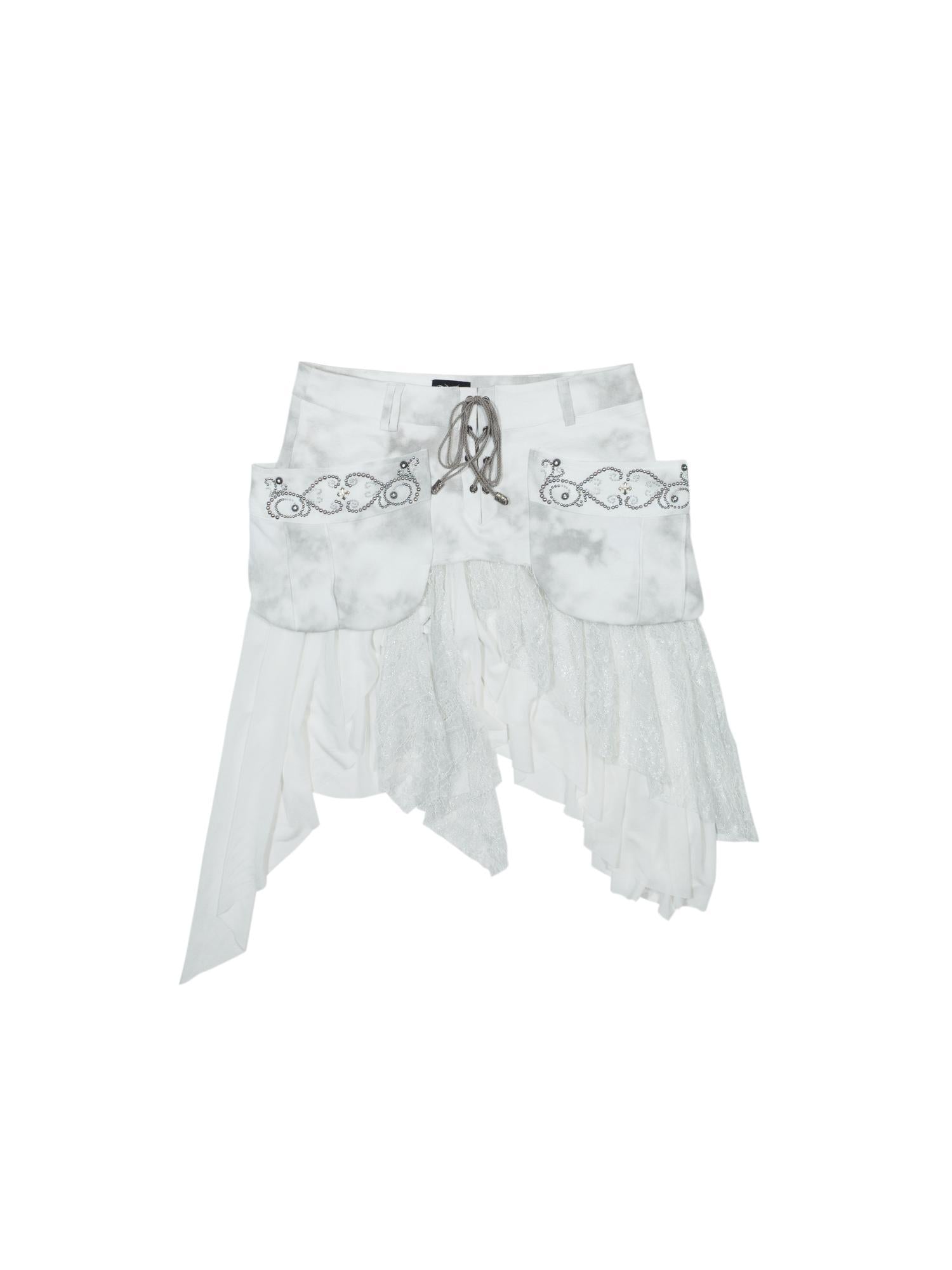 ARIADNAw Industrial Lace Low Rise Maxi Skirt Punk Nomad Fantasy
