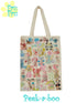 Frufru Gulu Vintage Animal Print Eco Canvas Tote Beige