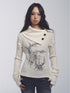 NONAME SPACE Stretch Cable Knit Suit With Detachable Sleeves And Deform Neckline