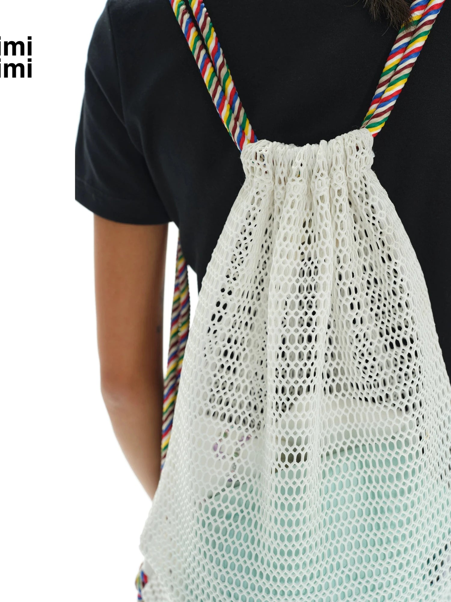 Airy Drawstring Commuter Backpack Lightweight Daypack