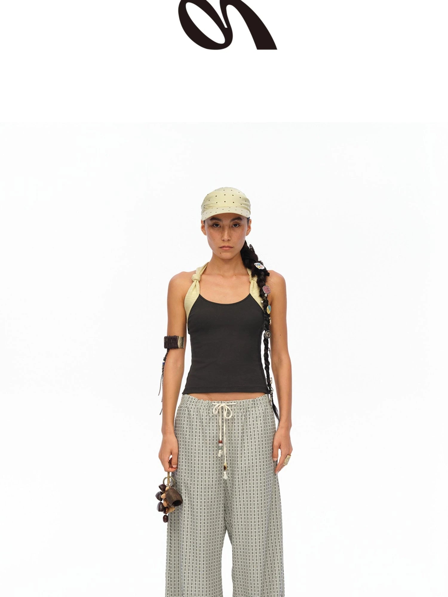 Airy Striped Wide Leg Vacation Pants