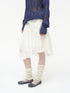 oinimi Asymmetrical Cloud Pleated Skirt In Soft Ivory