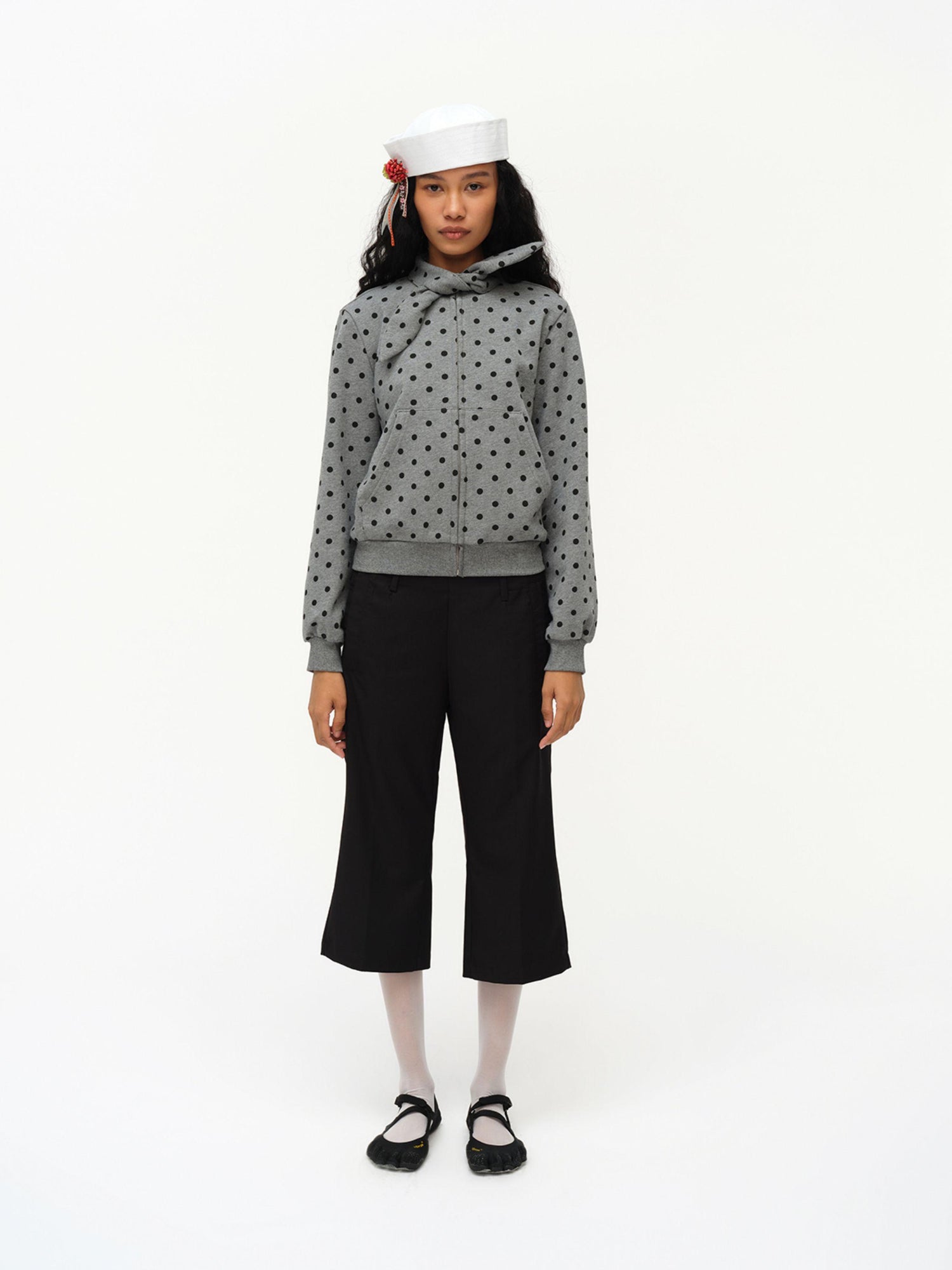 oinimi Butterfly Print Hooded Zip Up Sweatshirt