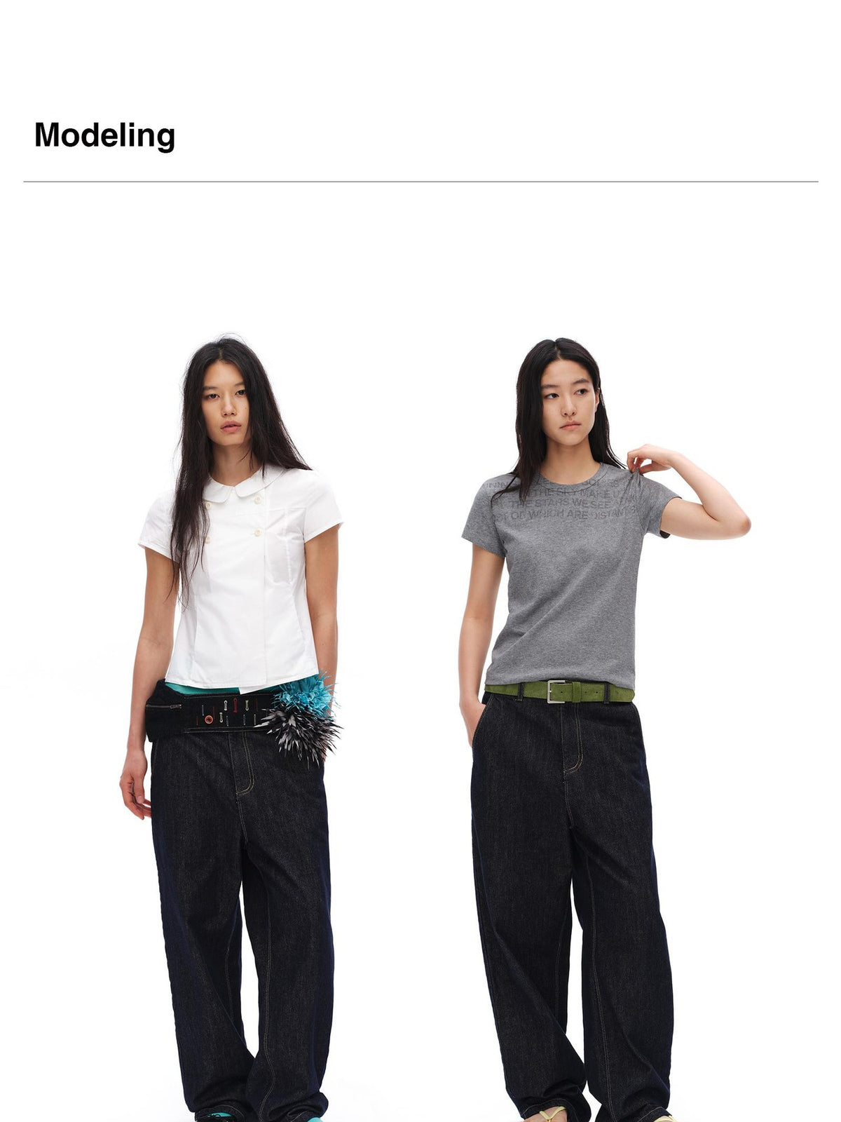 oinimi Colorful Button Fly Raw Cotton Women&