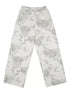 Distressed Print Denim Wide Leg Trousers Low Waist Straight Cut