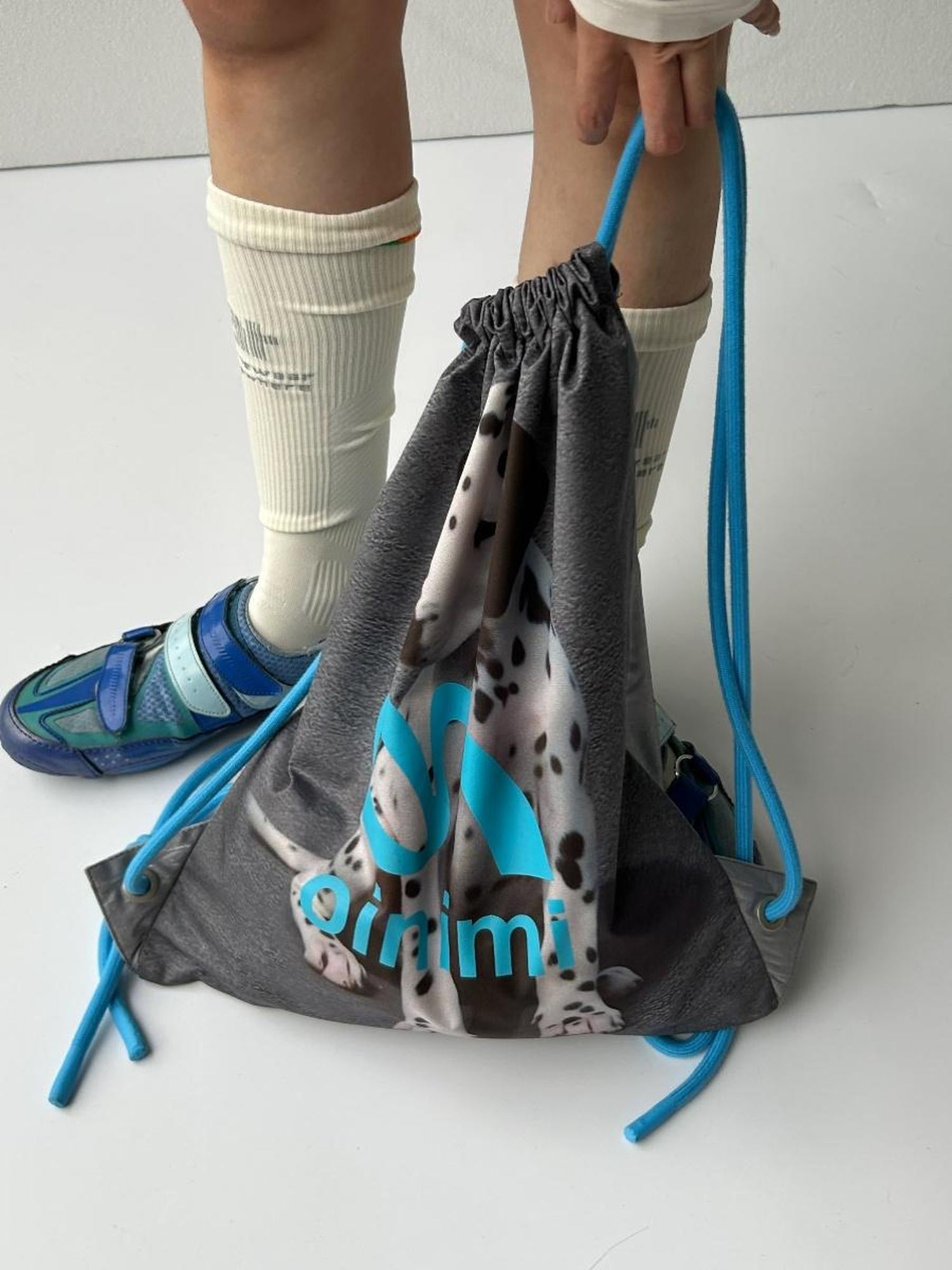 oinimi Double Sided Printed Backpack With Spotted Puppy Pattern