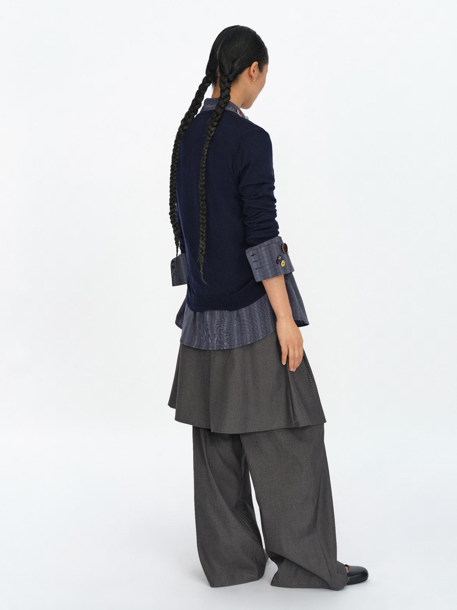 oinimi Fun Striped Button Down Shirt With Multiple Buttons