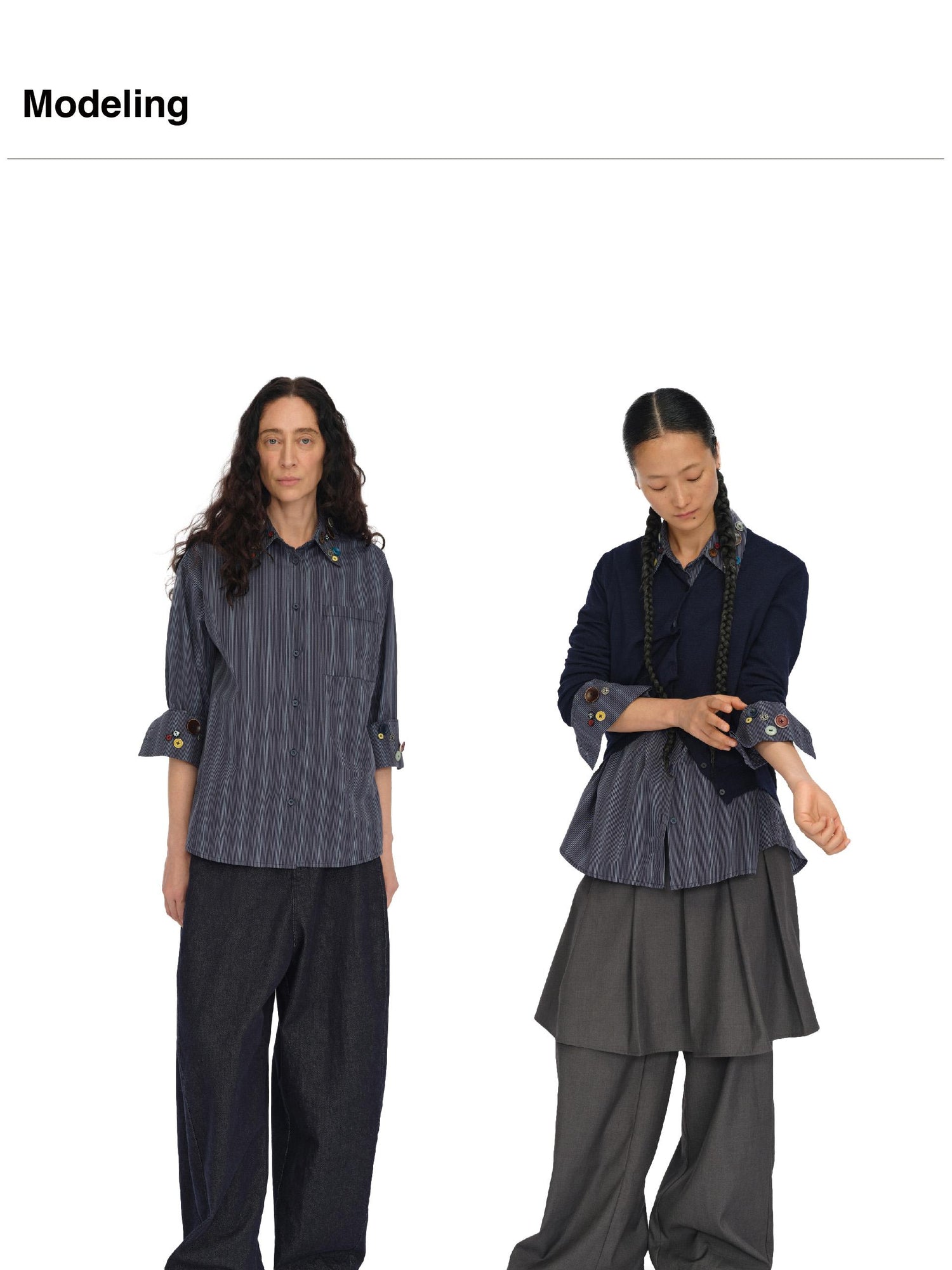 oinimi Fun Striped Button Down Shirt With Multiple Buttons