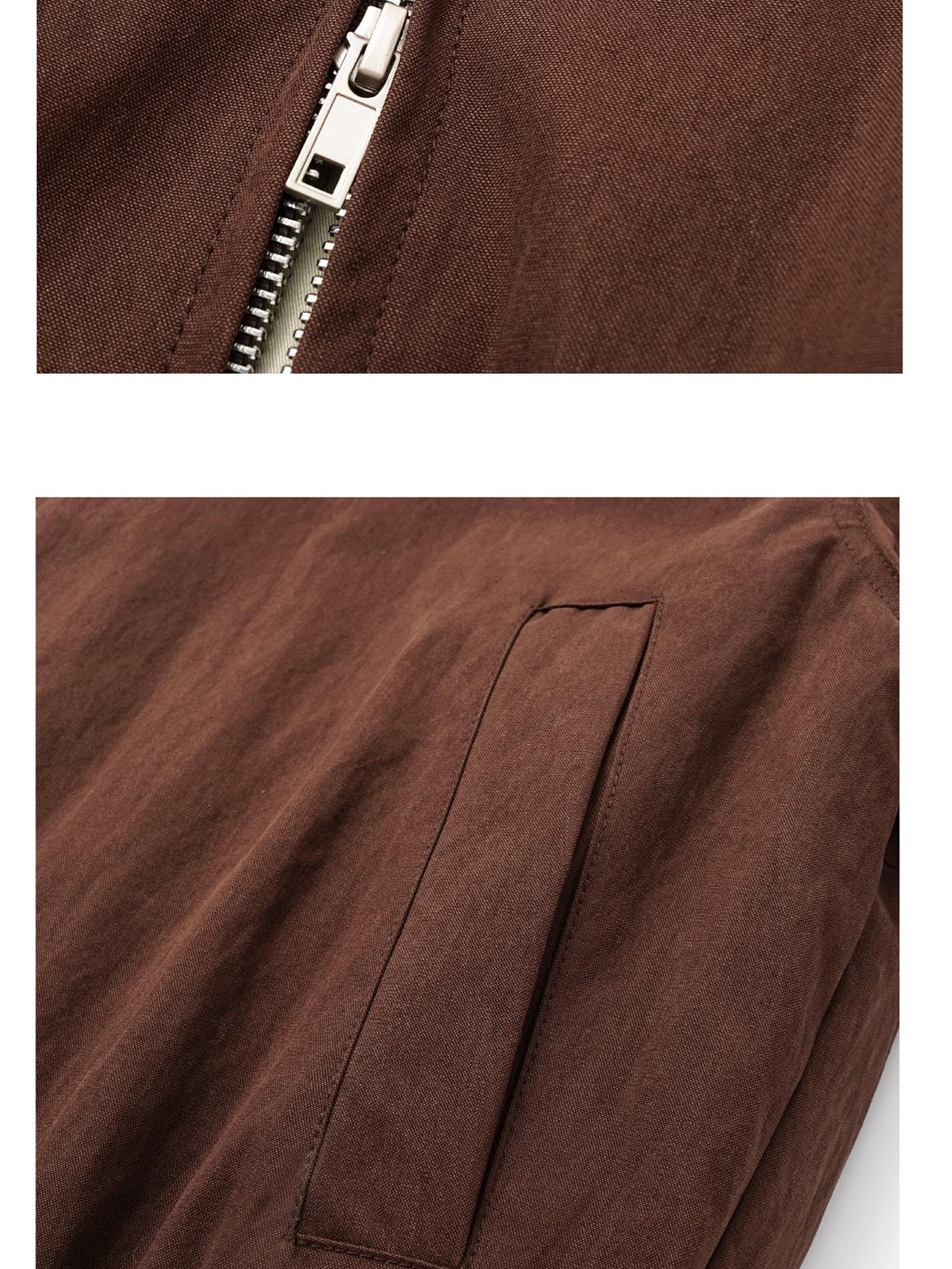 oinimi Harrington Jacket With Detachable Fur Collar And Multi Placket