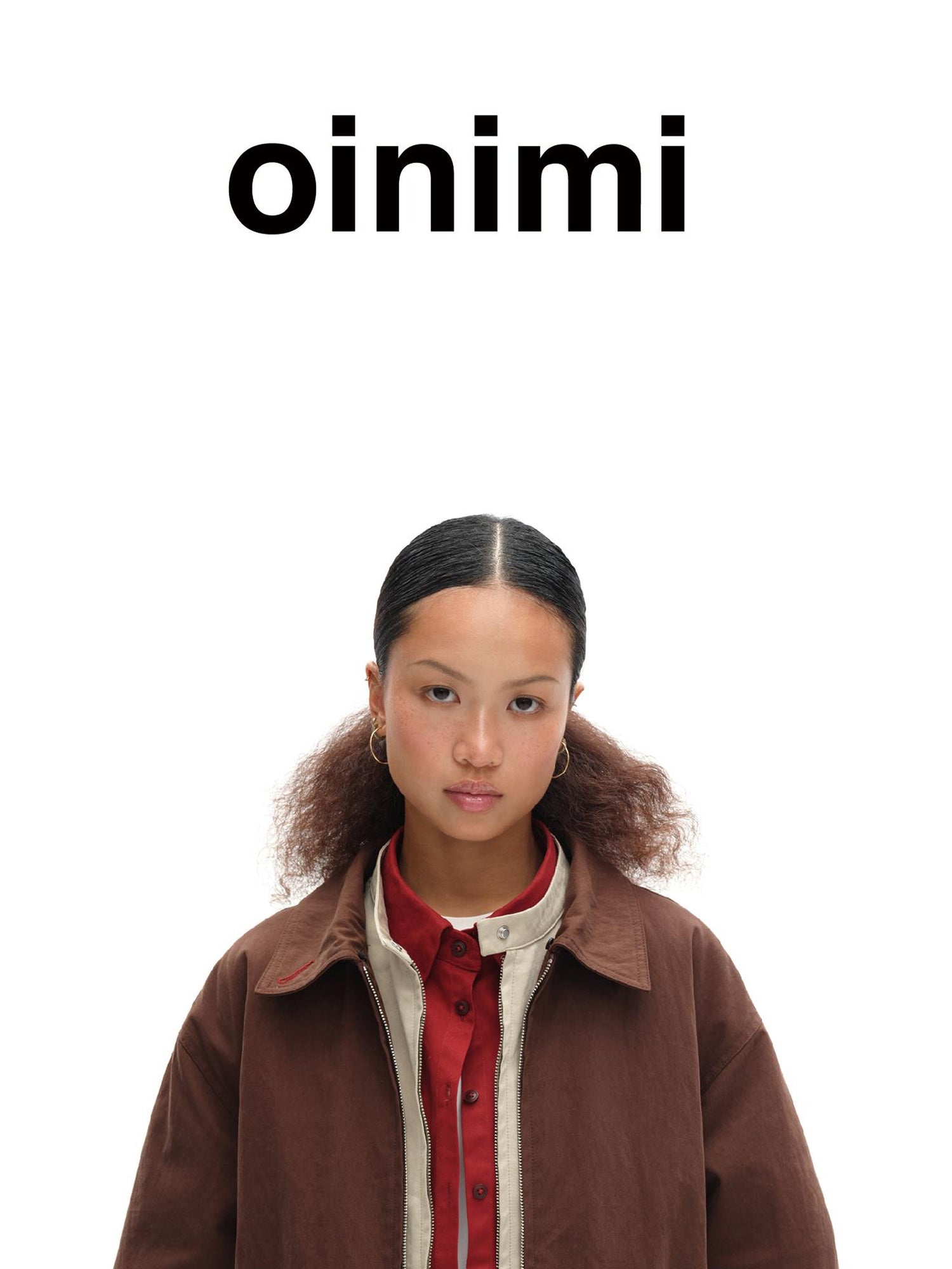 oinimi Harrington Jacket With Detachable Fur Collar And Multi Placket