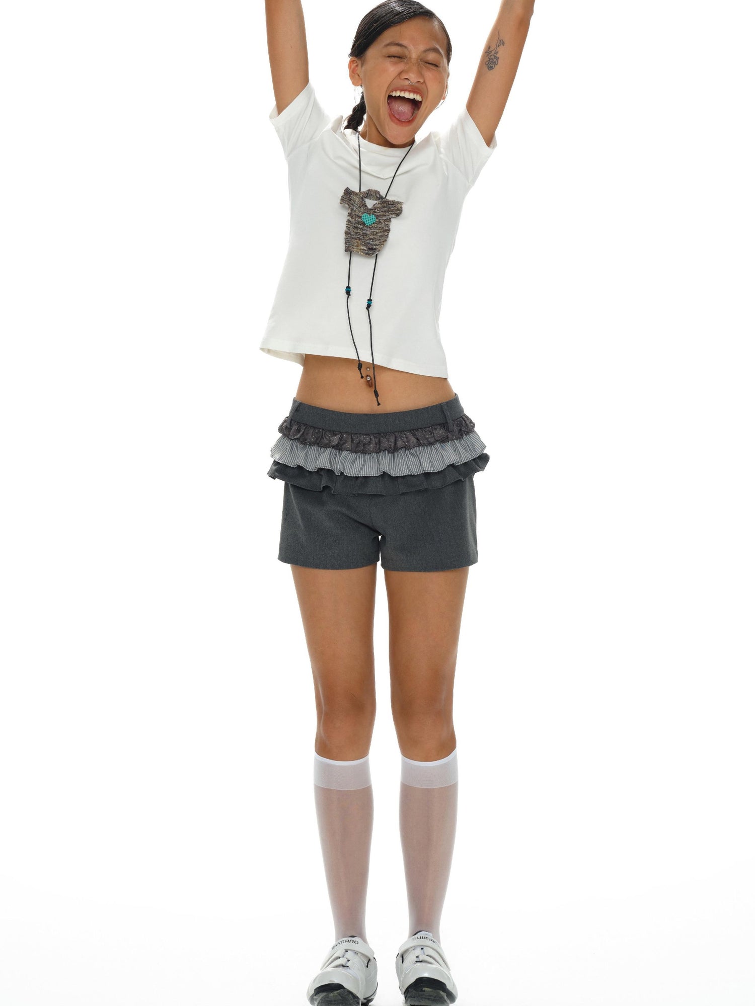 oinimi Heartfelt Beaded Sweater Chain Necklace