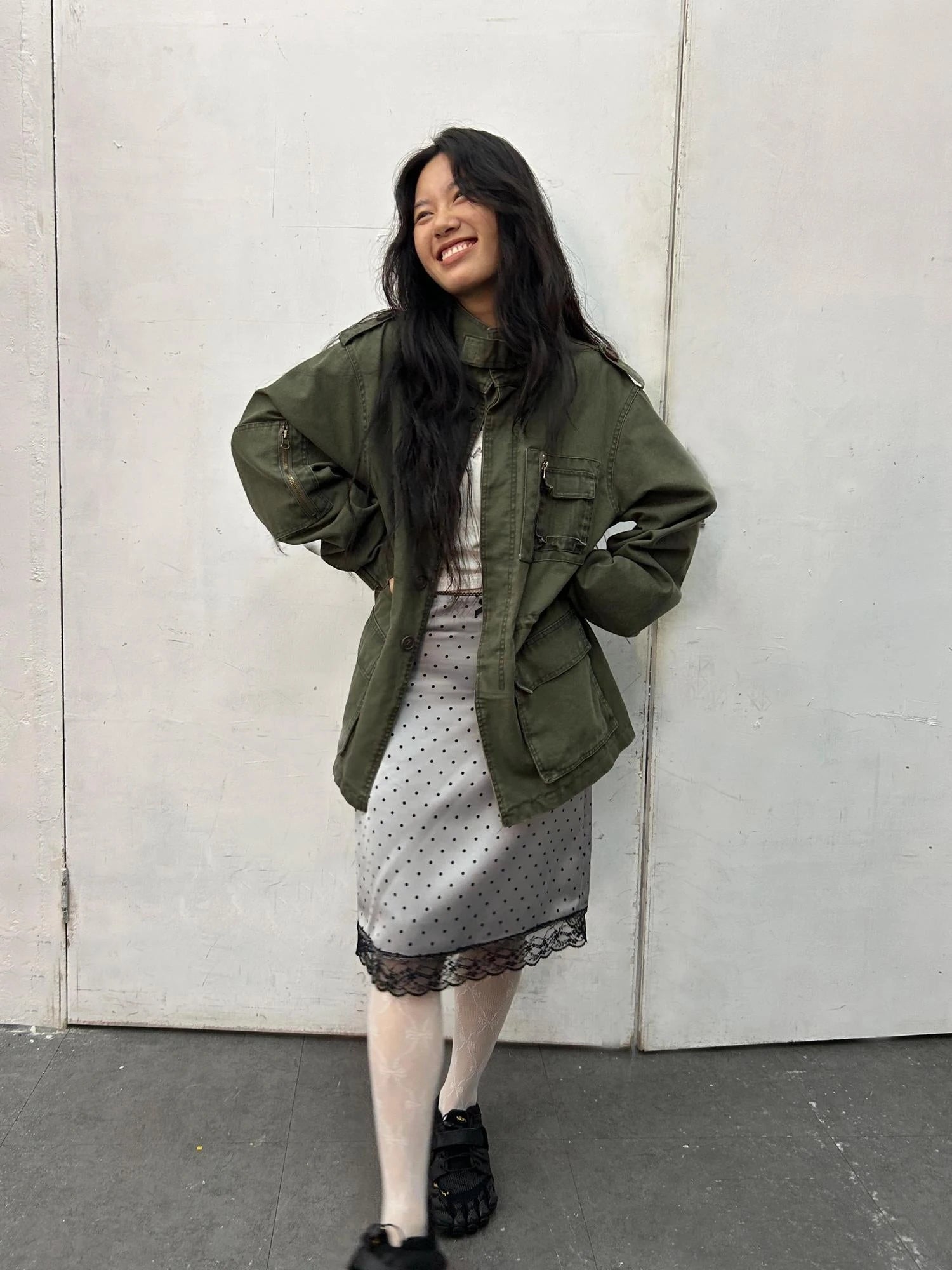 Heavy Washed Vintage Utility Jacket Parka Casual Outerwear