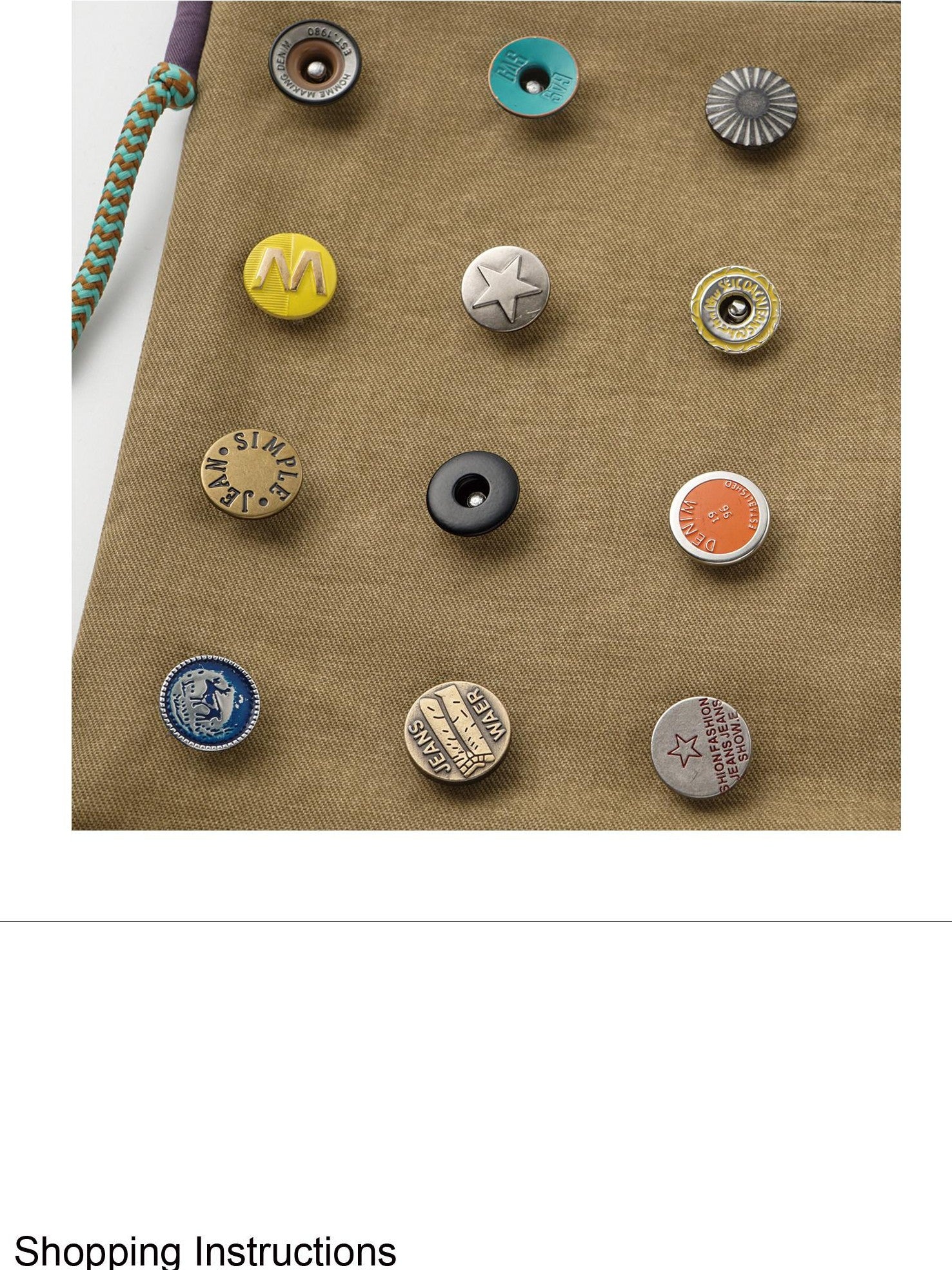 oinimi Playful Button Badge Colorblock Stripe Square Women&