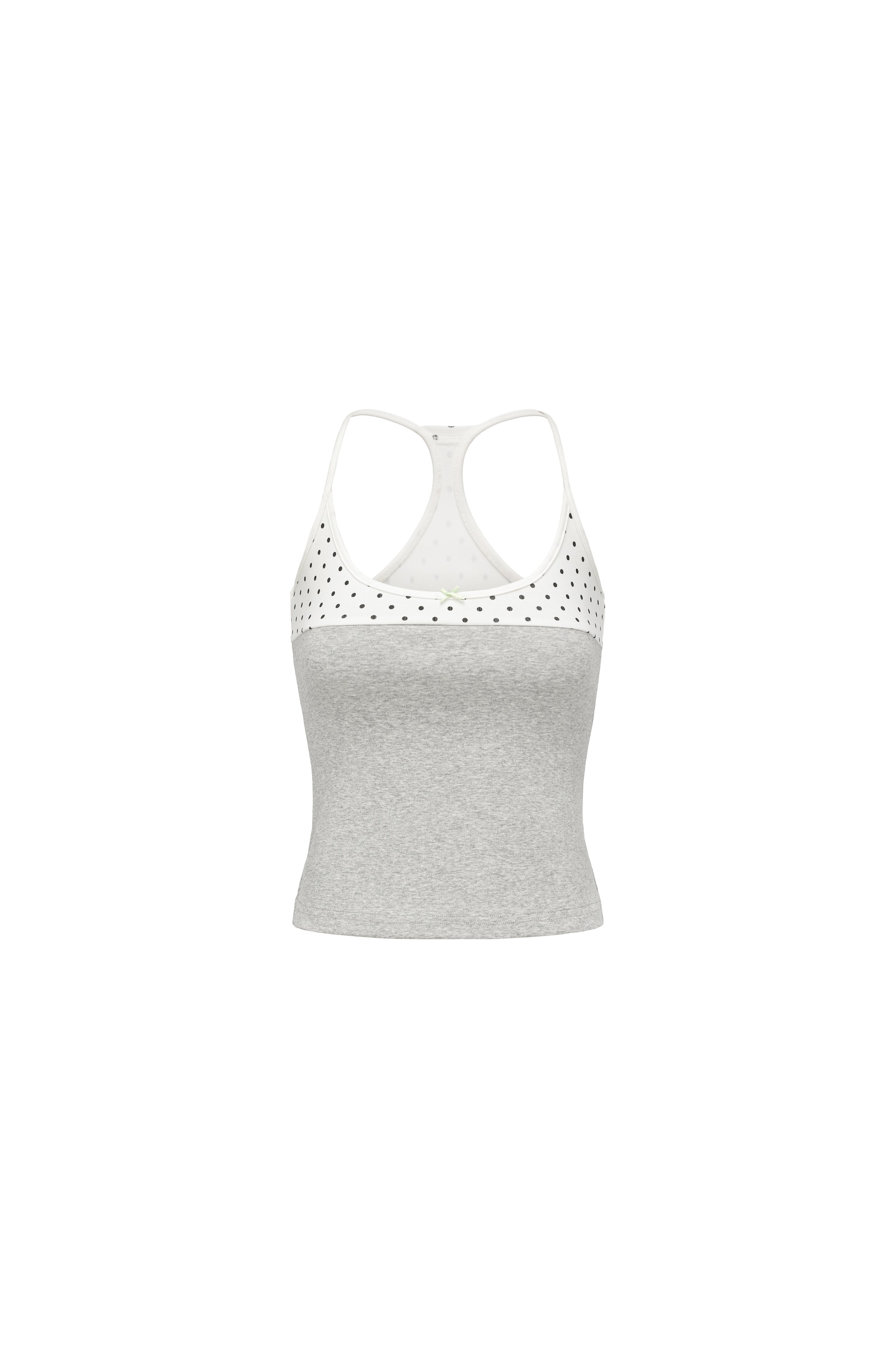 oinimi_Polka_Dot_Patchwork_Bow_Racerback_U_Neck_Women&