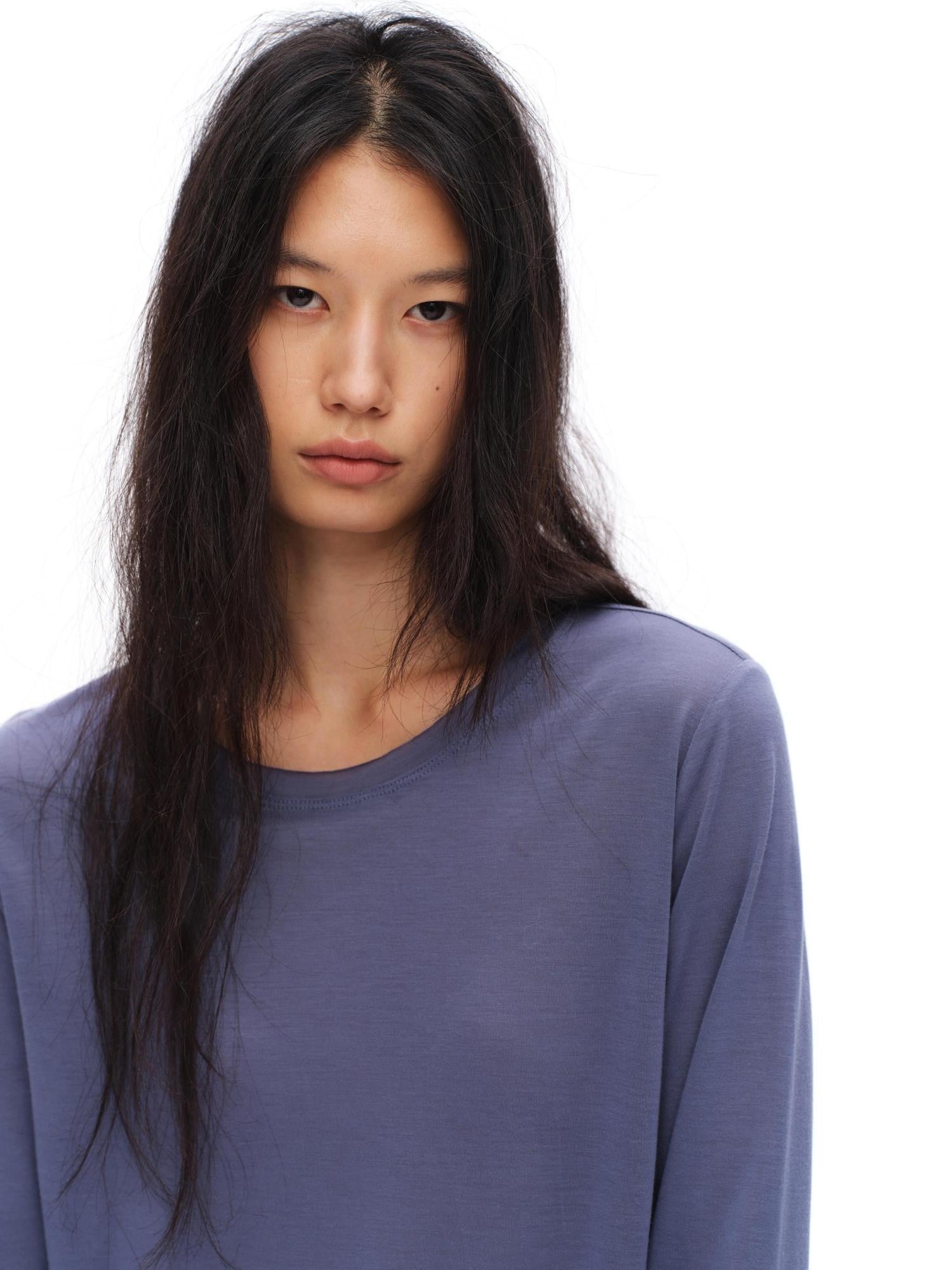 oinimi Smoky Purple Drapey Uv Protection Crewneck Women&