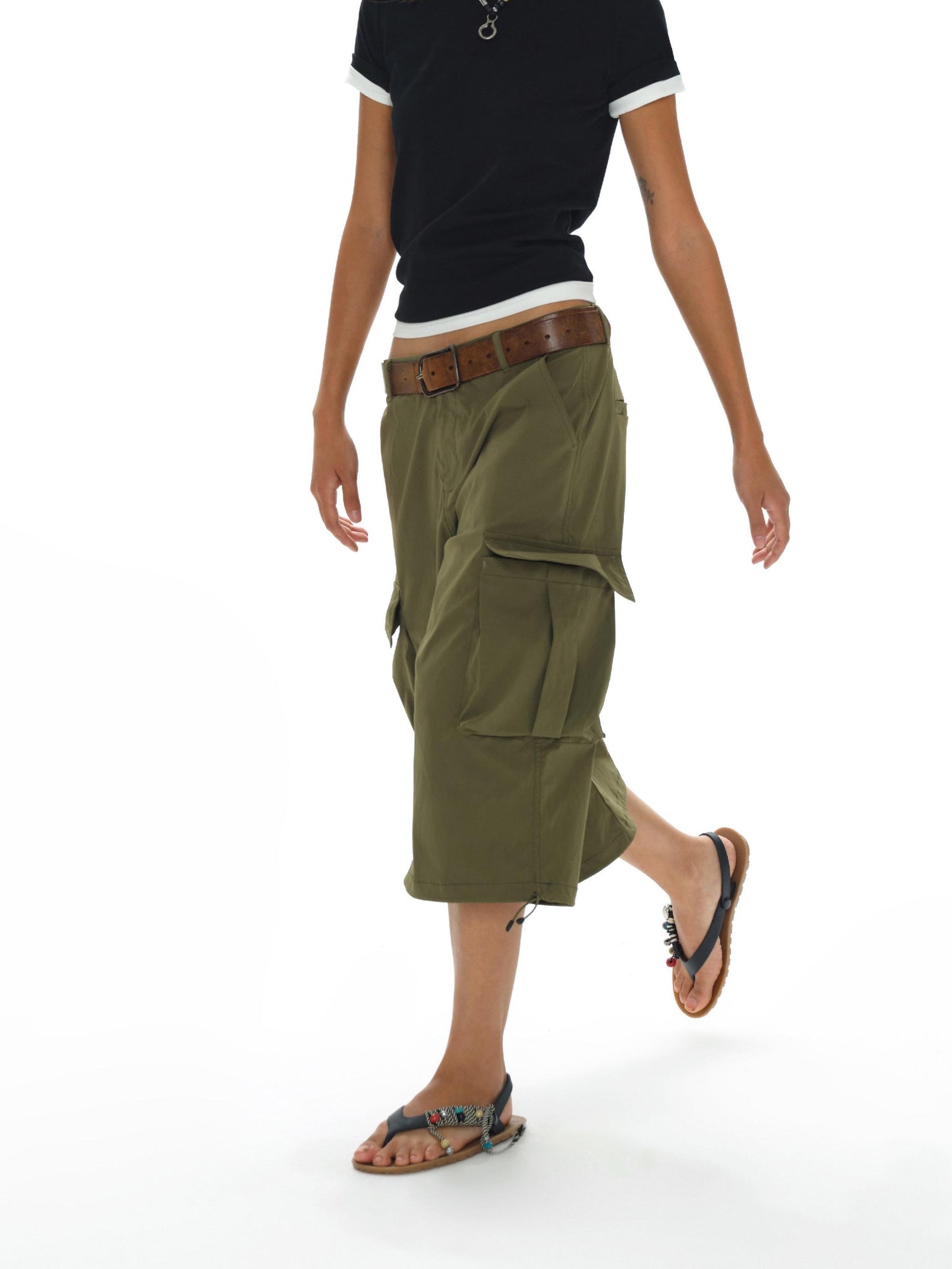 oinimi Soft Cotton Unisex T-Shirt Black White Slim Fit Crew Neck Tee