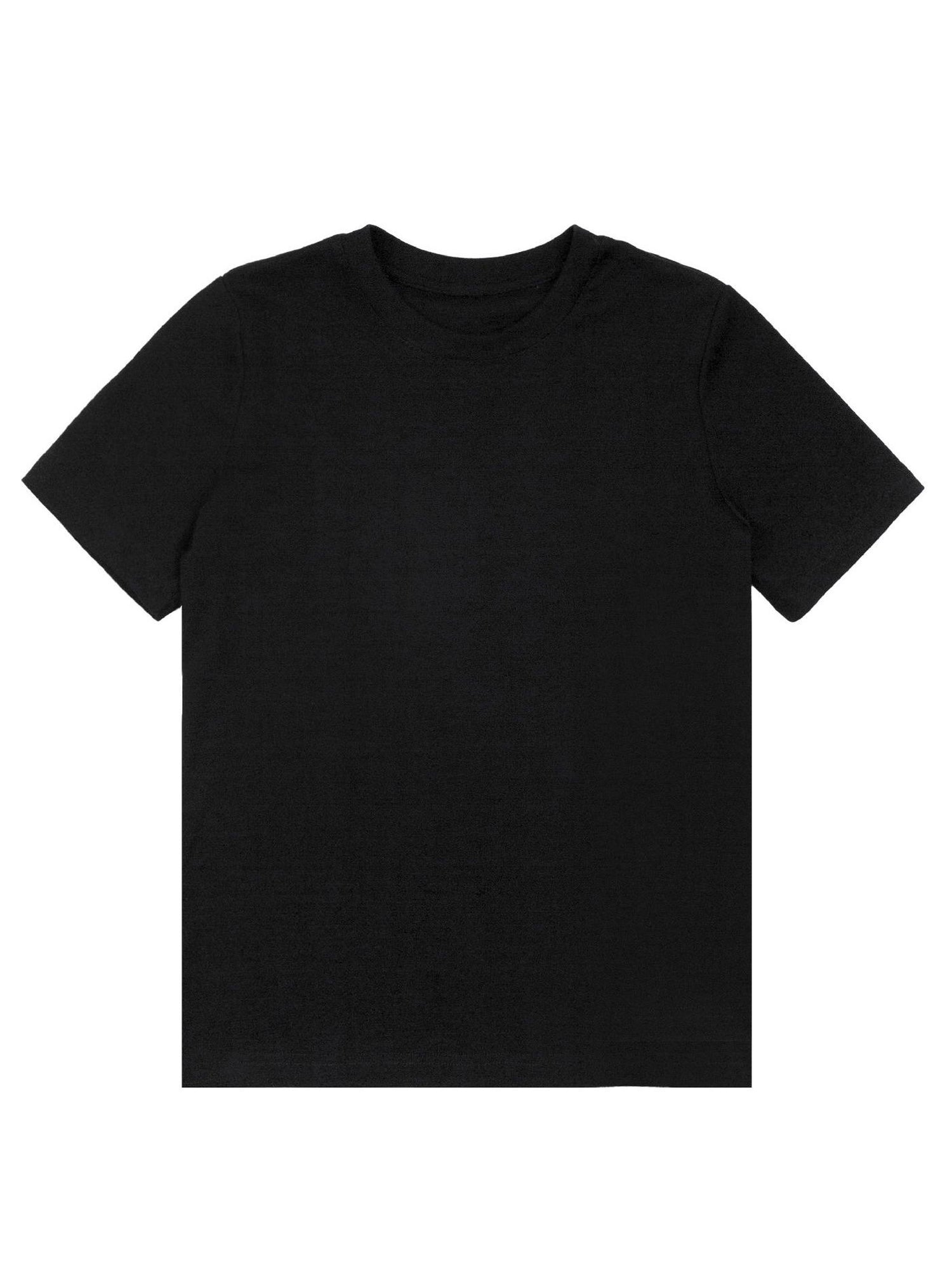 oinimi Soft Cotton Unisex T-Shirt Black White Slim Fit Crew Neck Tee