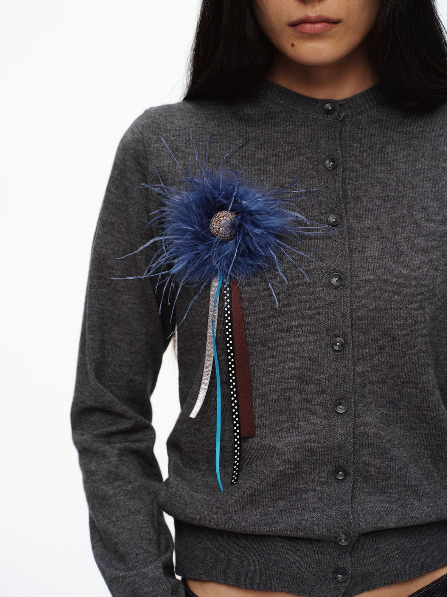 oinimi Soft Fluffy Faux Fur Bag Charm Lake Blue Warm Cocoa Accessories