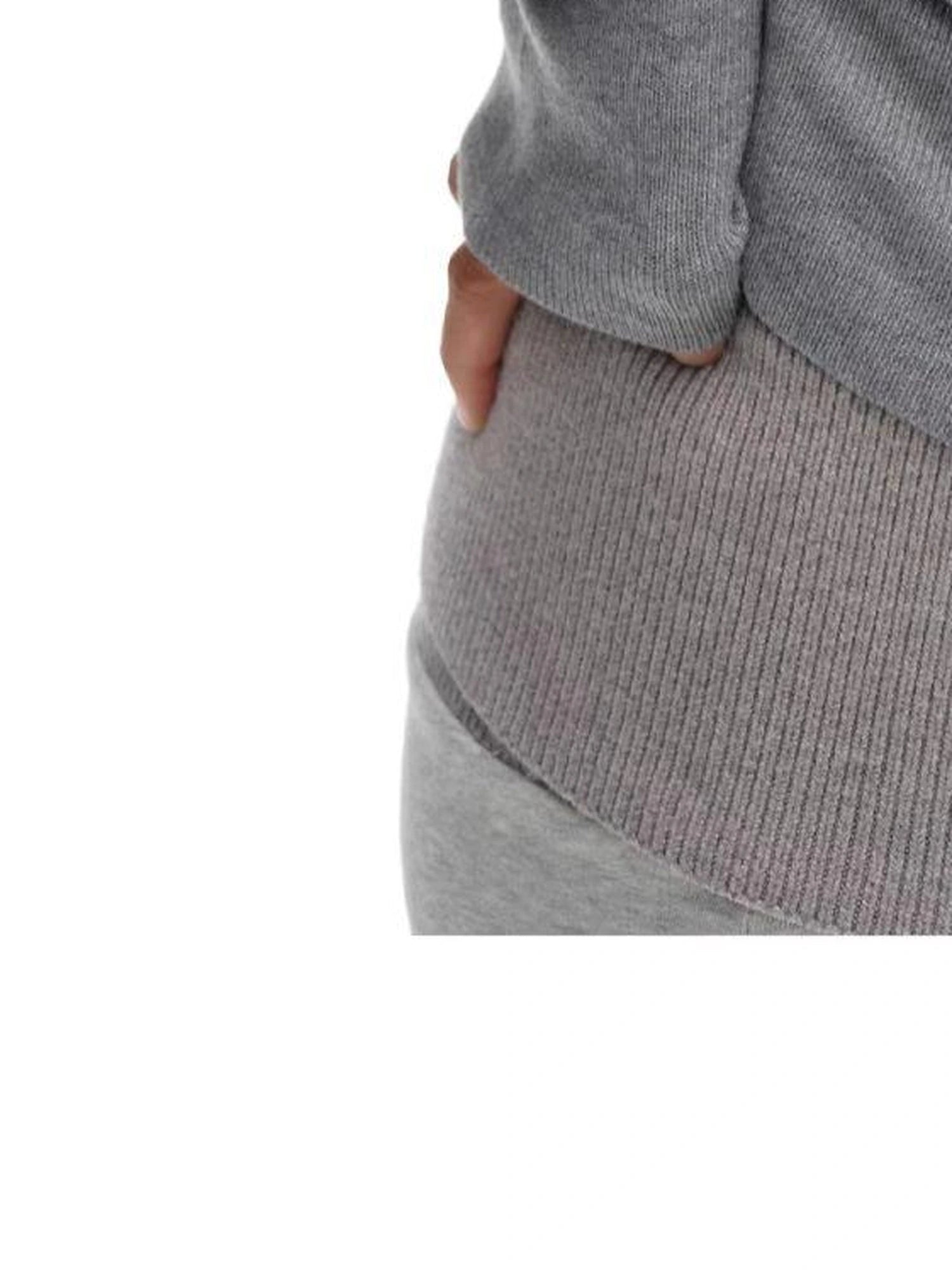 Soft Sculpted Draped Asymmetrical Knit Sweater