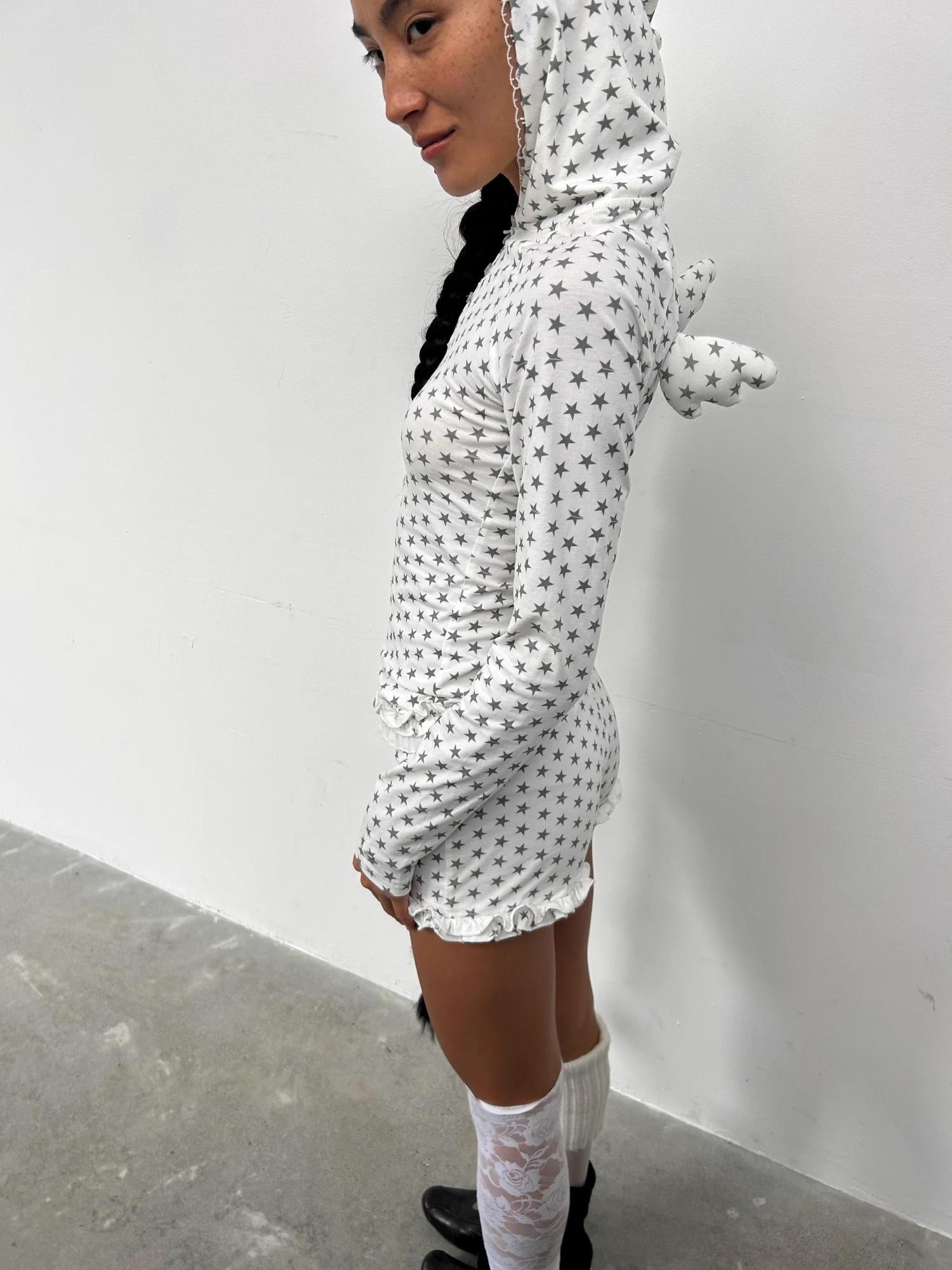 oinimi Star Dot Angel Set With 3D Wings And Scalloped Shorts