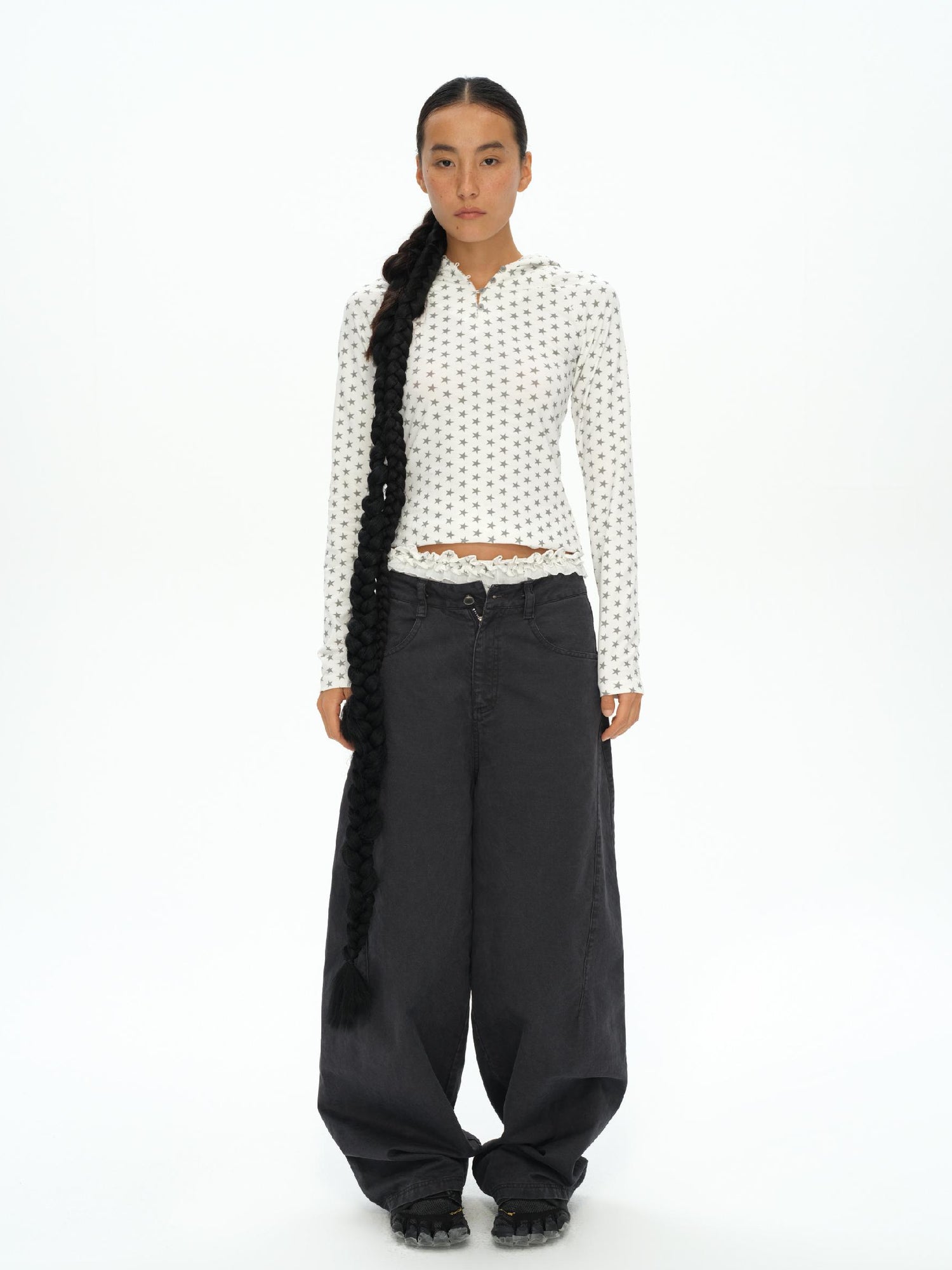 oinimi Star Dot Angel Set With 3D Wings And Scalloped Shorts