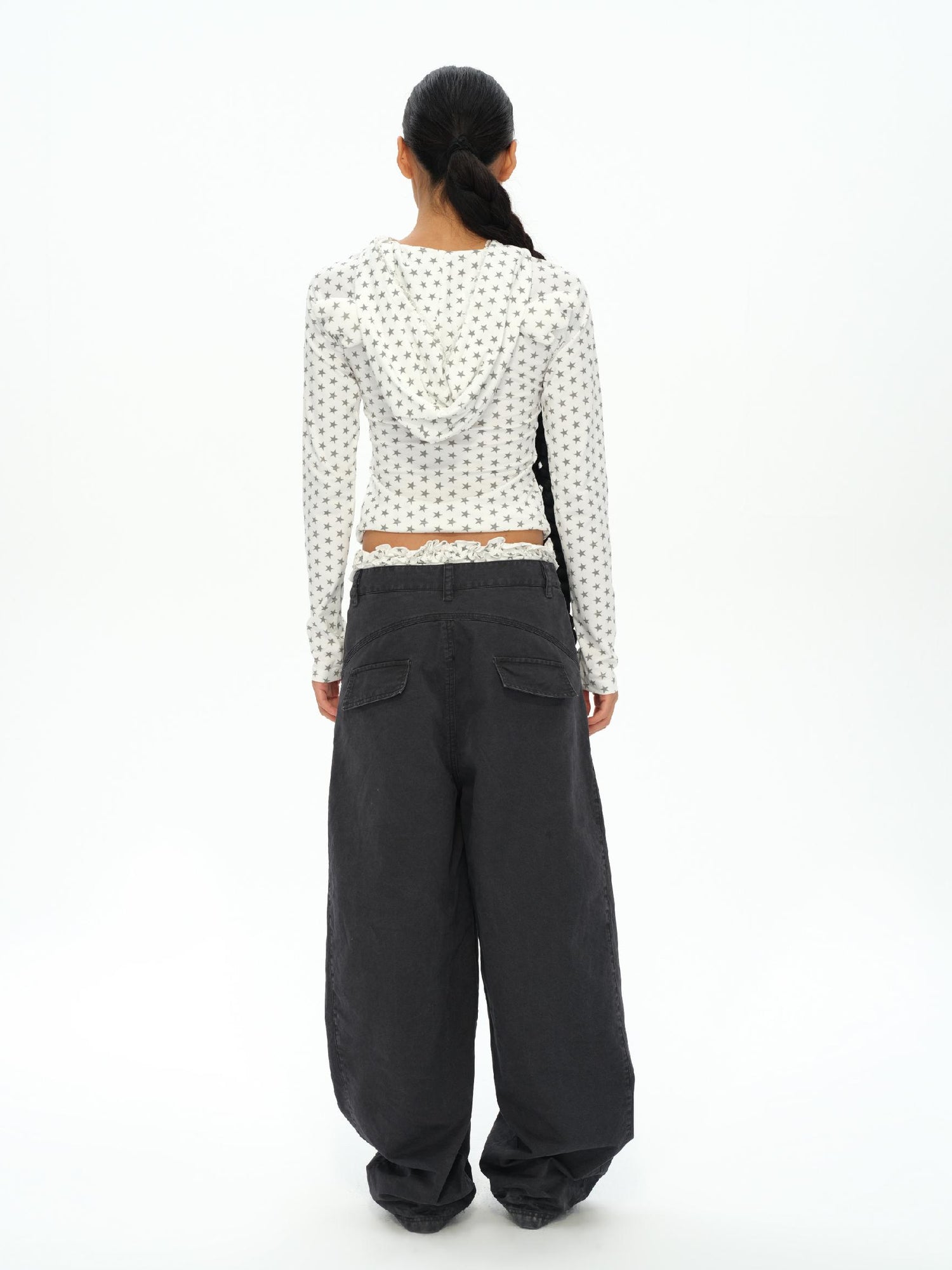 oinimi Star Dot Angel Set With 3D Wings And Scalloped Shorts