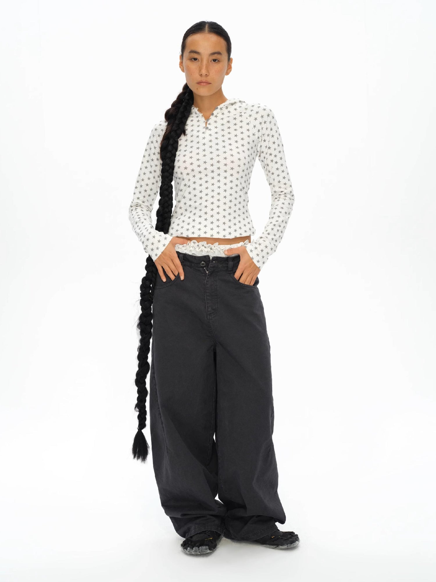 oinimi Star Dot Angel Set With 3D Wings And Scalloped Shorts