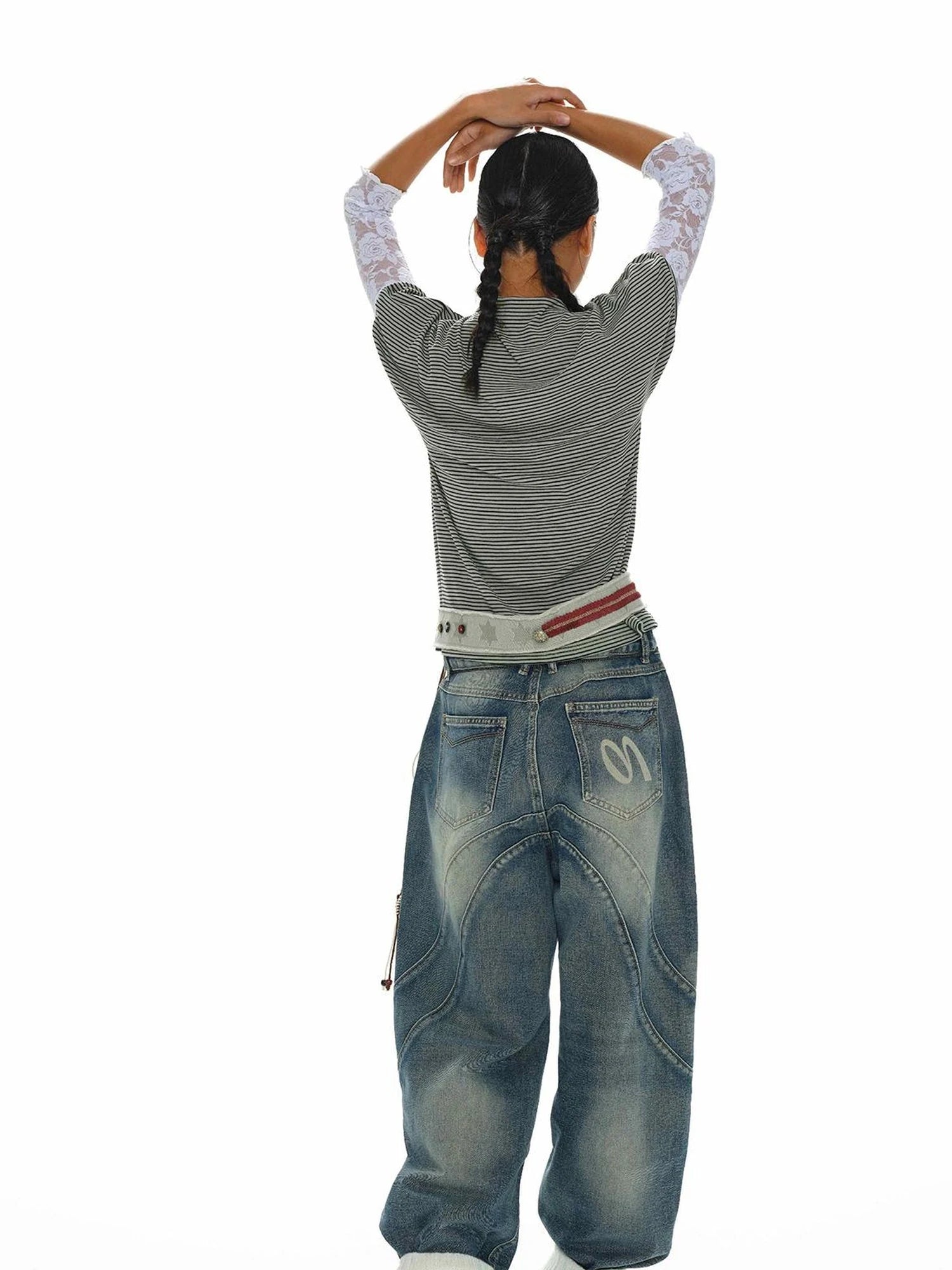 Stars And Stripes Patchwork Crewneck Tee