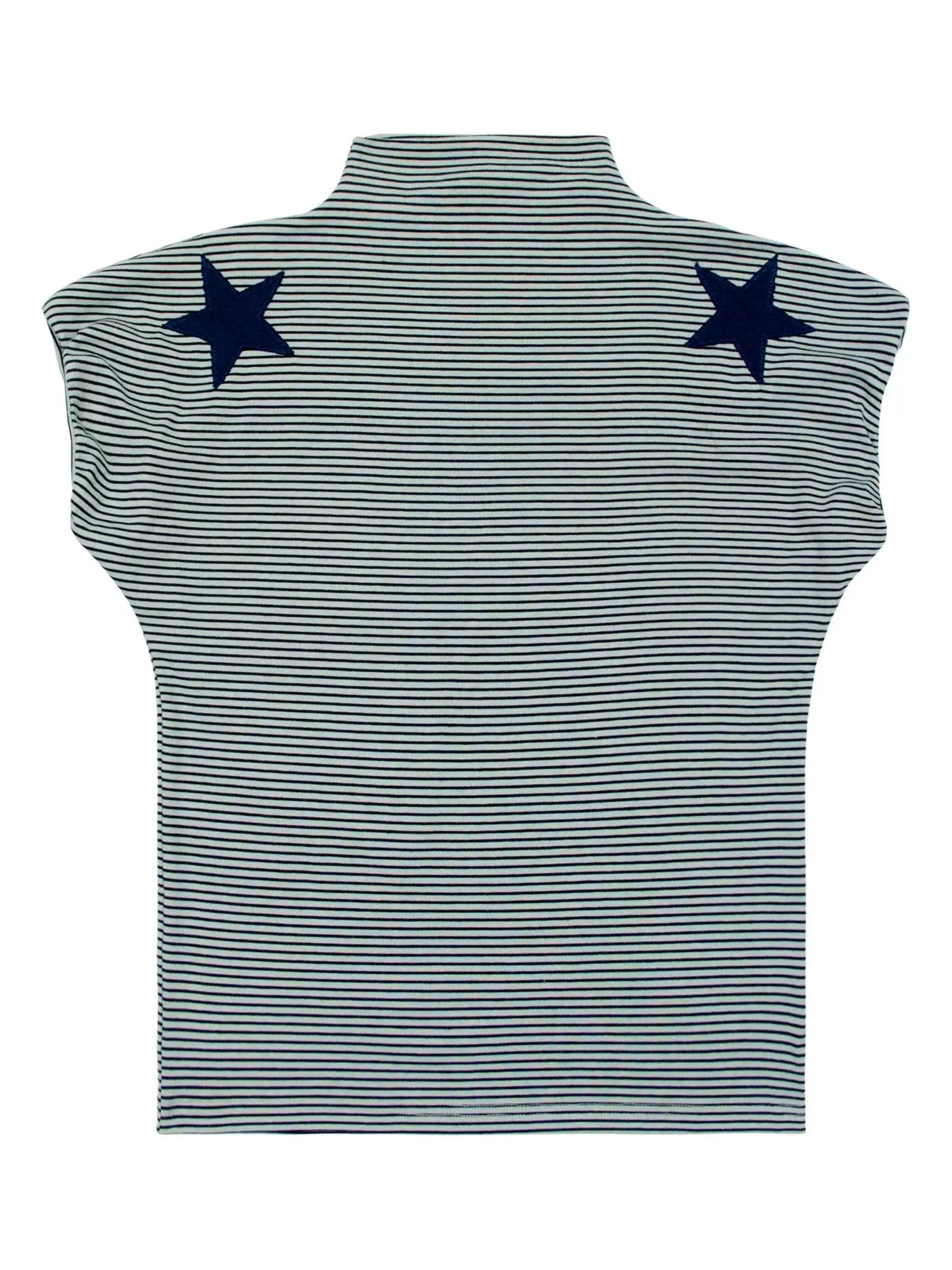 oinimi T-shirt à col rond en patchwork Stars and Stripes