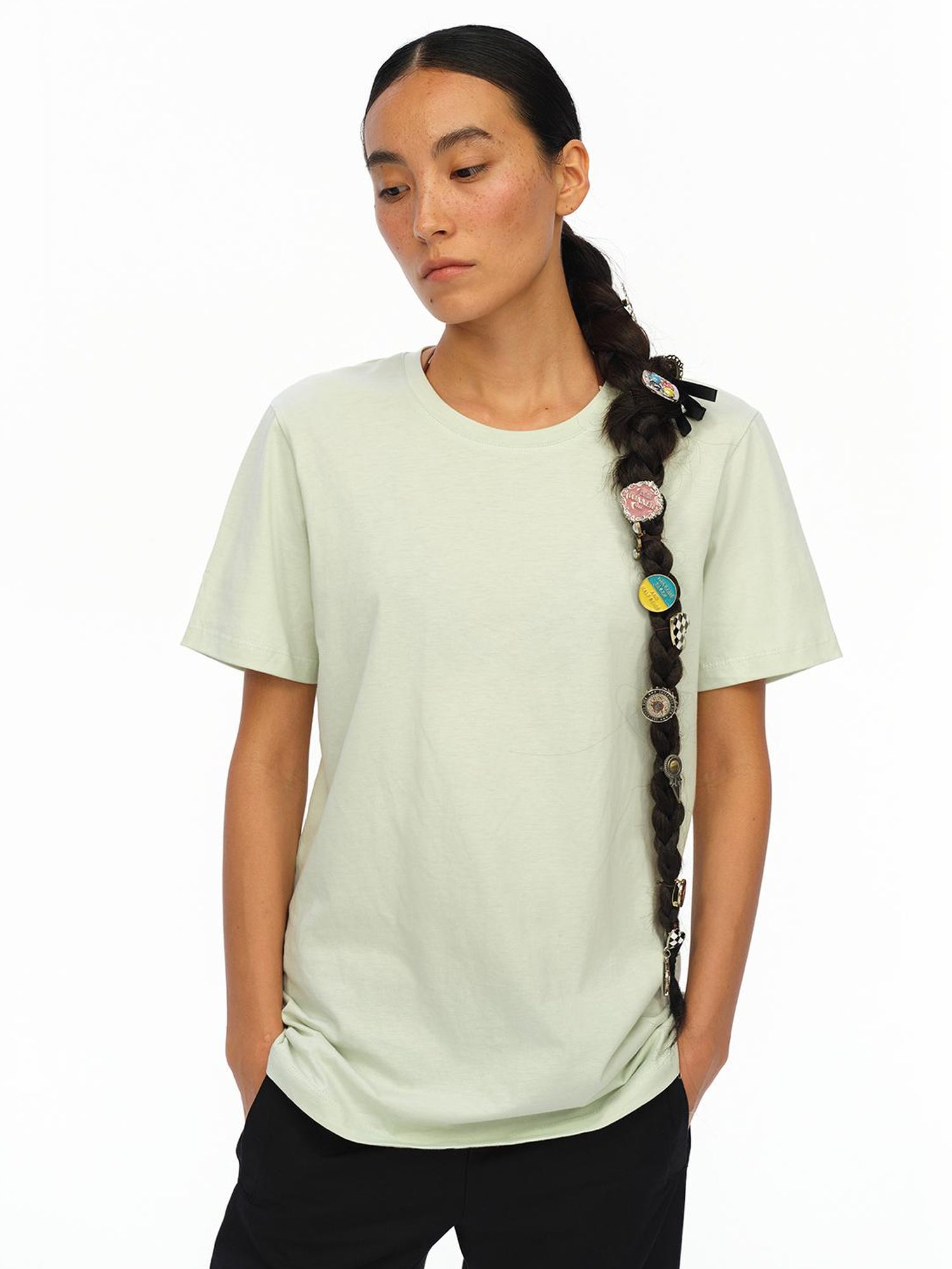 oinimi Summer Fresh Loose Tee Sweet Green
