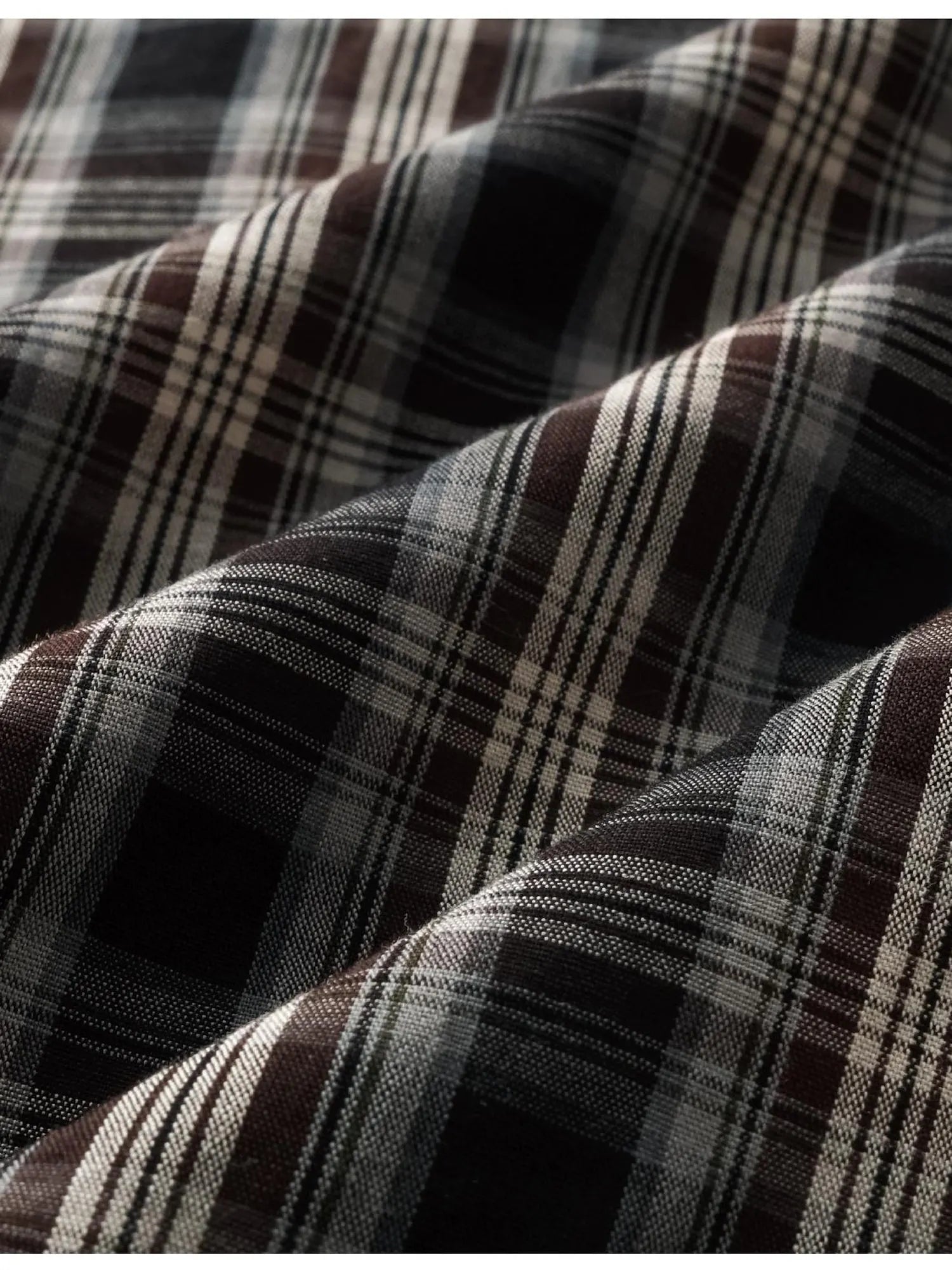 Vintage Knight Tartan Embroidered Shirt Loose Fit Plaid Top