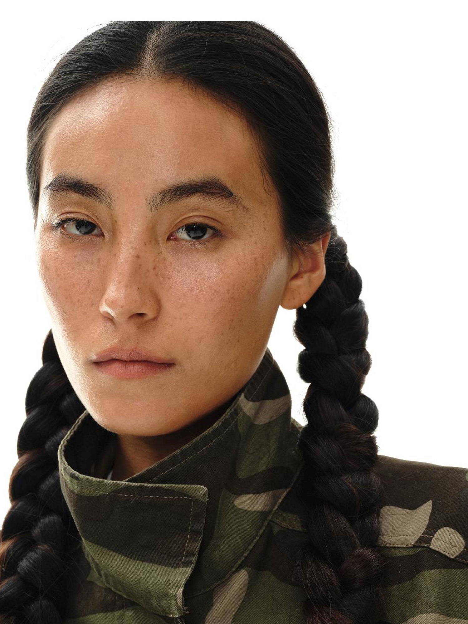 oinimi Vintage Washed Camo Utility Jacket