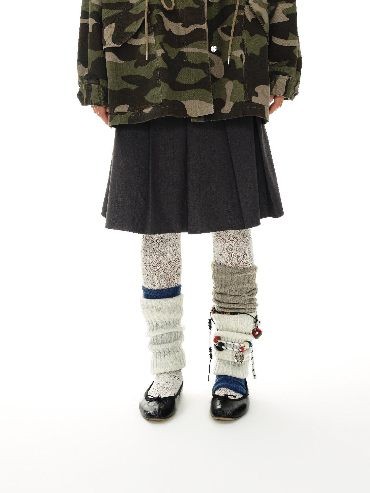 oinimi Vintage Washed Camo Utility Jacket